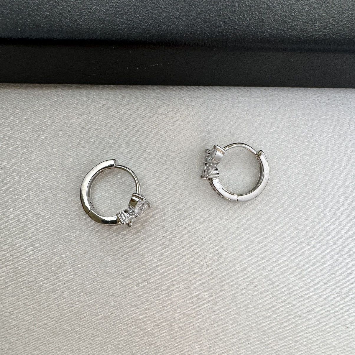 Designer × Other 13mm Small CZ Butterfly Hoop Earrings for Women Size ONE SIZE - 3 Thumbnail