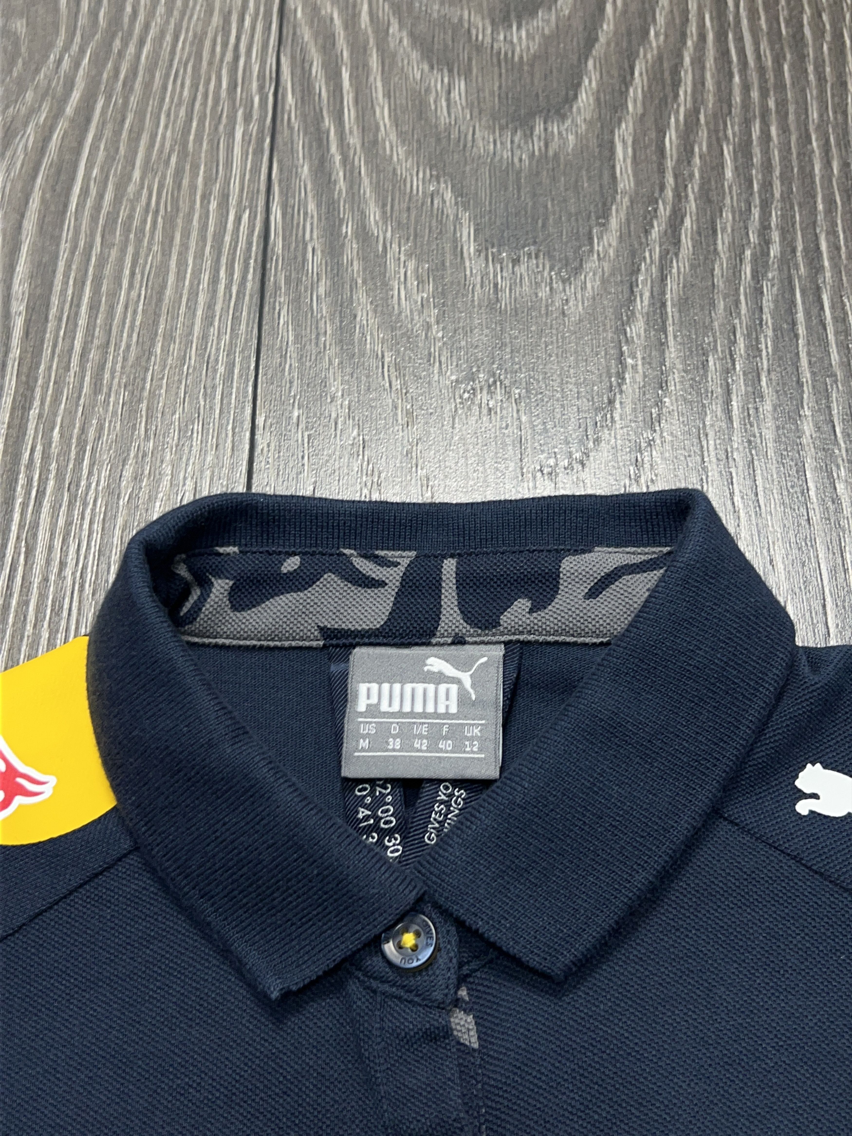 Red Bull Racing Puma Formula F1 Blue Polo T Shirt Tee Size M UK 12 Size M / US 6-8 / IT 42-44 - 3 Thumbnail