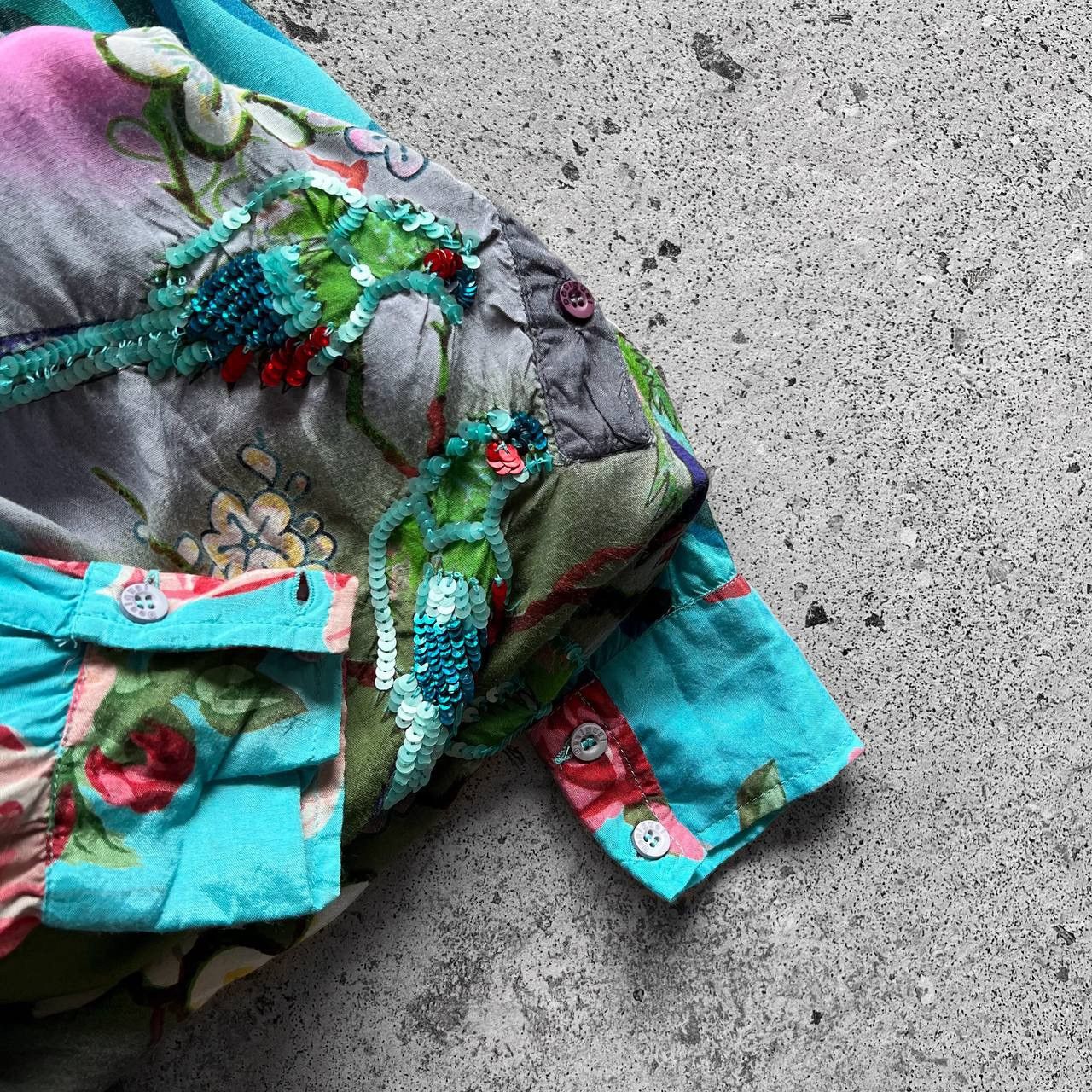 Designer × Desigual Desigual Women Multicolor Floral Printed LS Blouse Top Shirt Size M / US 6-8 / IT 42-44 - 6 Thumbnail