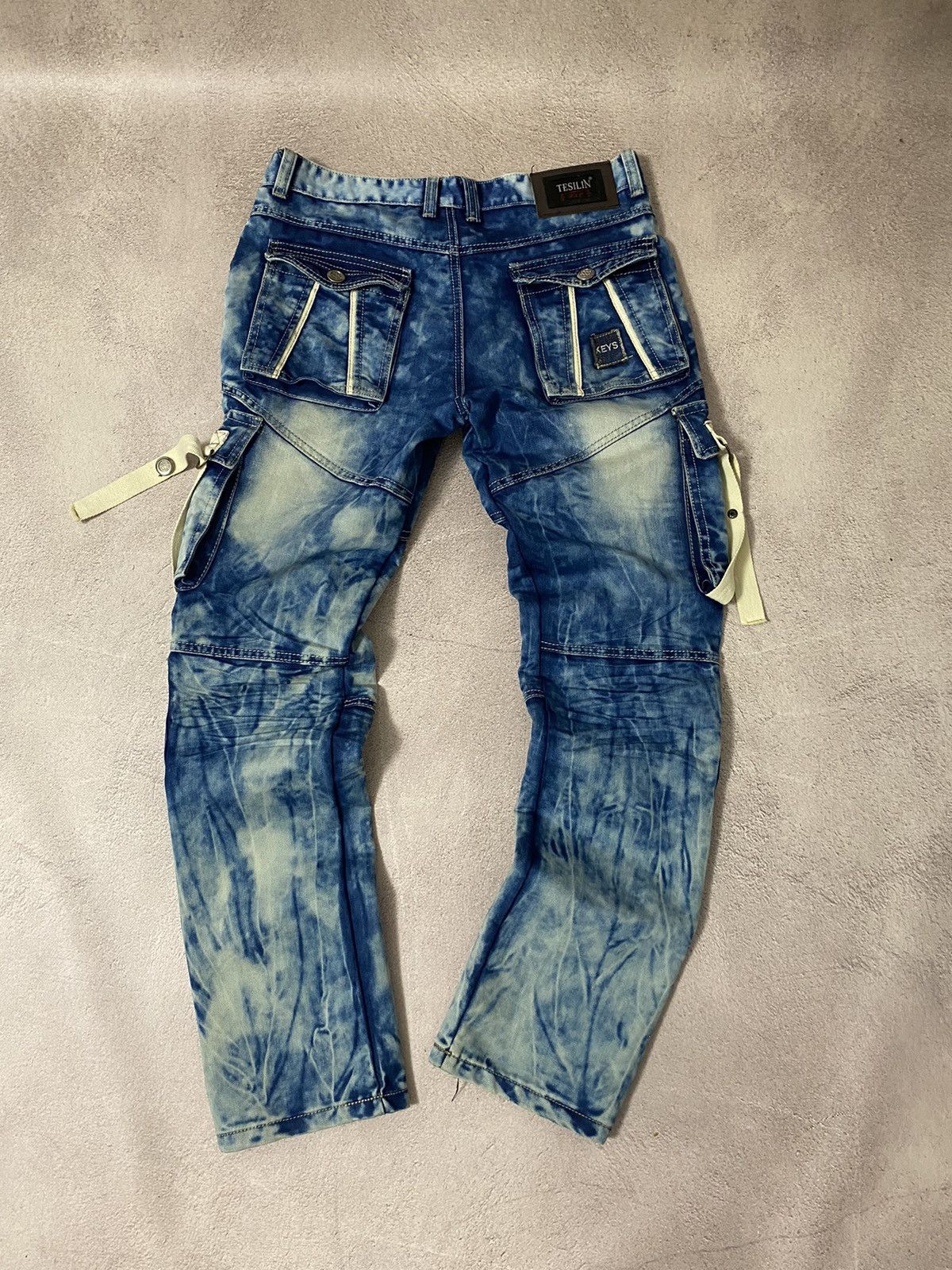 Vintage Dirty pants Faded Crash denim thrashed y2k distressed jeans Size US 32 / EU 48 - 3 Thumbnail