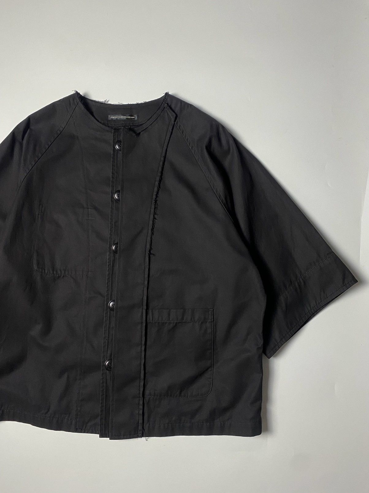 Y's × Yohji Yamamoto Y’s - Half-sleeve Collarless Jacket Size US M / EU 48-50 / 2 - 10 Thumbnail