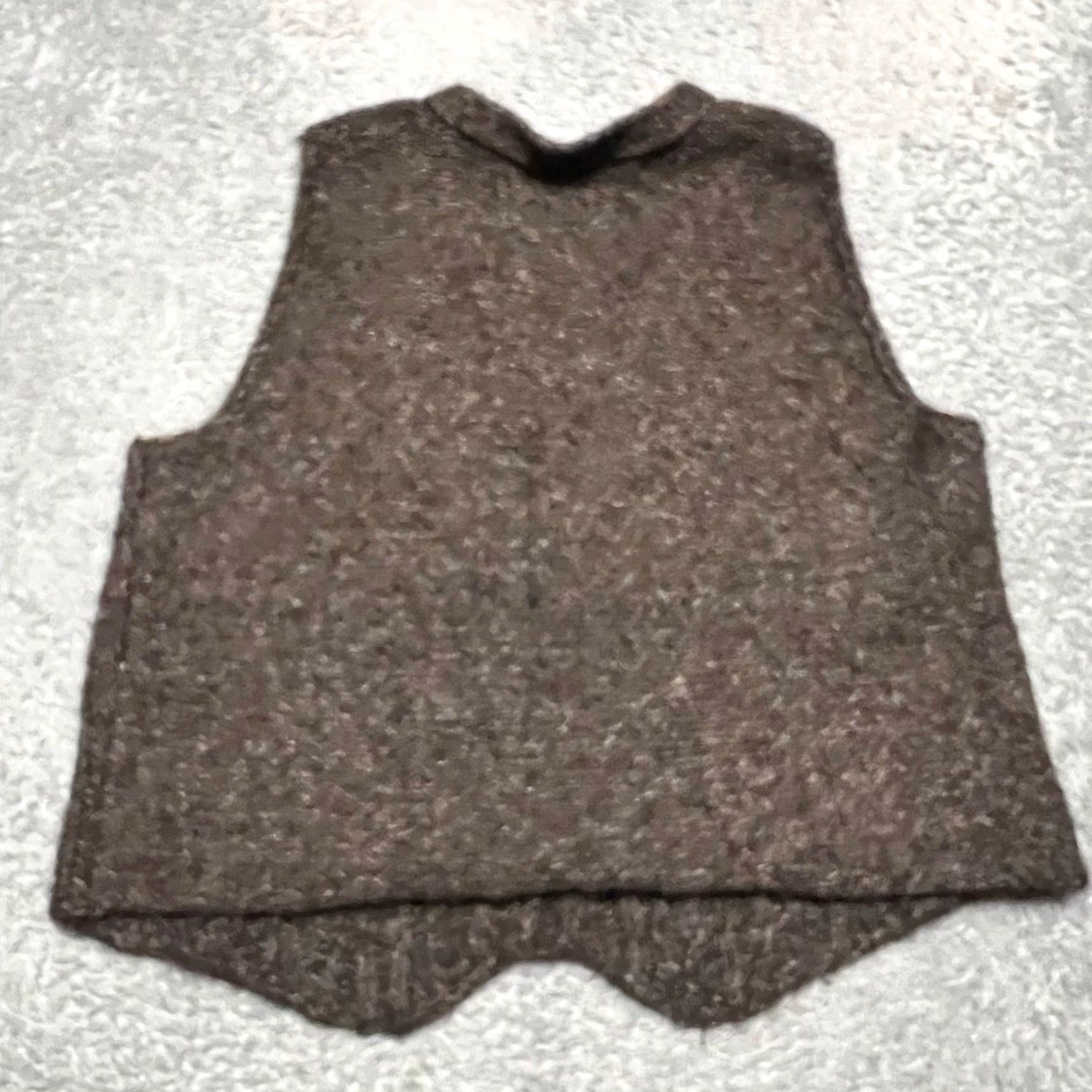 J. Jill J Jill Sweater Vest Womens Medium Brown Cable Knit Sleeveless Button Grandpa M Womens Brown Cable Knit Vest Size M / US 6-8 / IT 42-44 - 3 Thumbnail