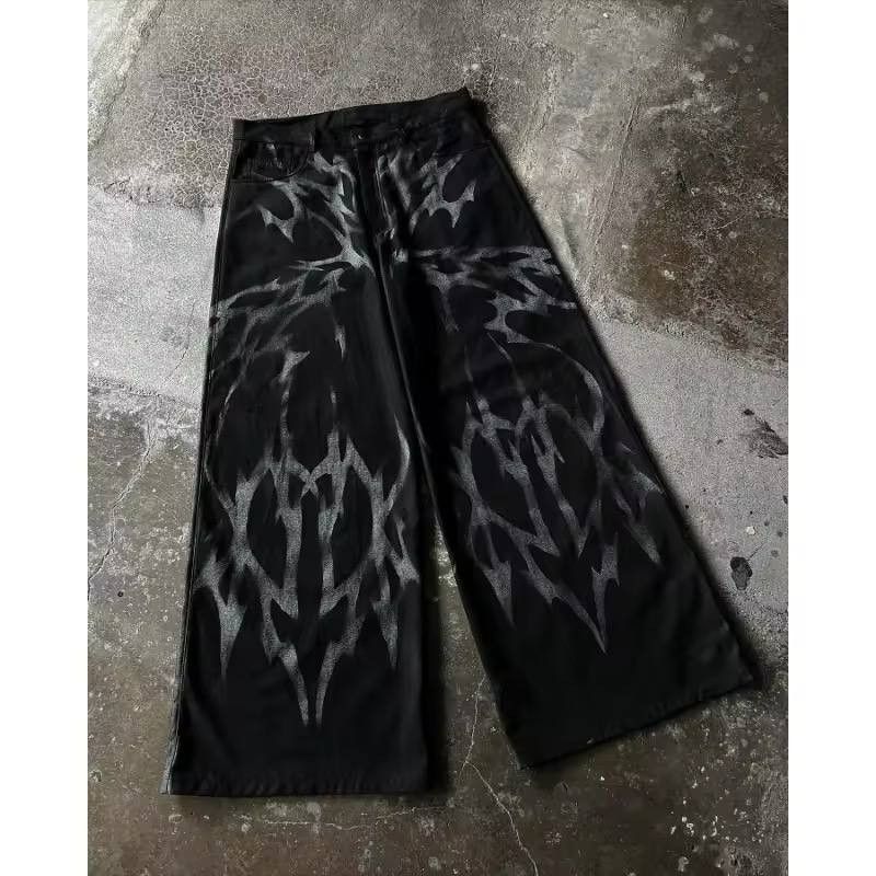 Japanese Brand × Vintage baggy retro jeans y2k Size US 34 / EU 50 - 3 Thumbnail