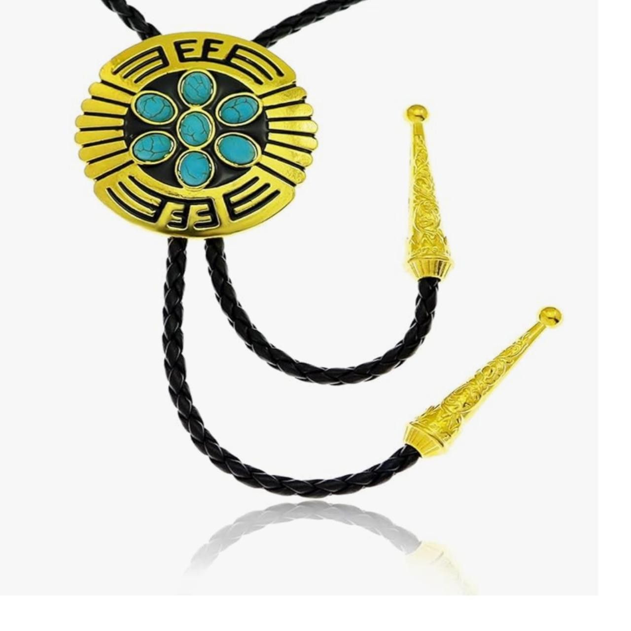 Other Indian Turquoise Bolo Tie Size ONE SIZE - 3 Thumbnail