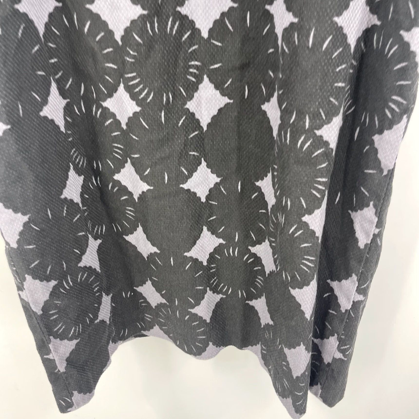 Boden Boden Floral Belted Sheath Dress Womens 8 Gray Cap Sleeve Retro Knee Length Size 30" / US 8 / IT 44 - 4 Thumbnail