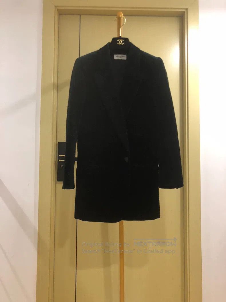 Saint Laurent Paris Saint Laurent Paris Moss Green Velvet Jacket i Size US S / EU 44-46 / 1 - 1 Thumbnail