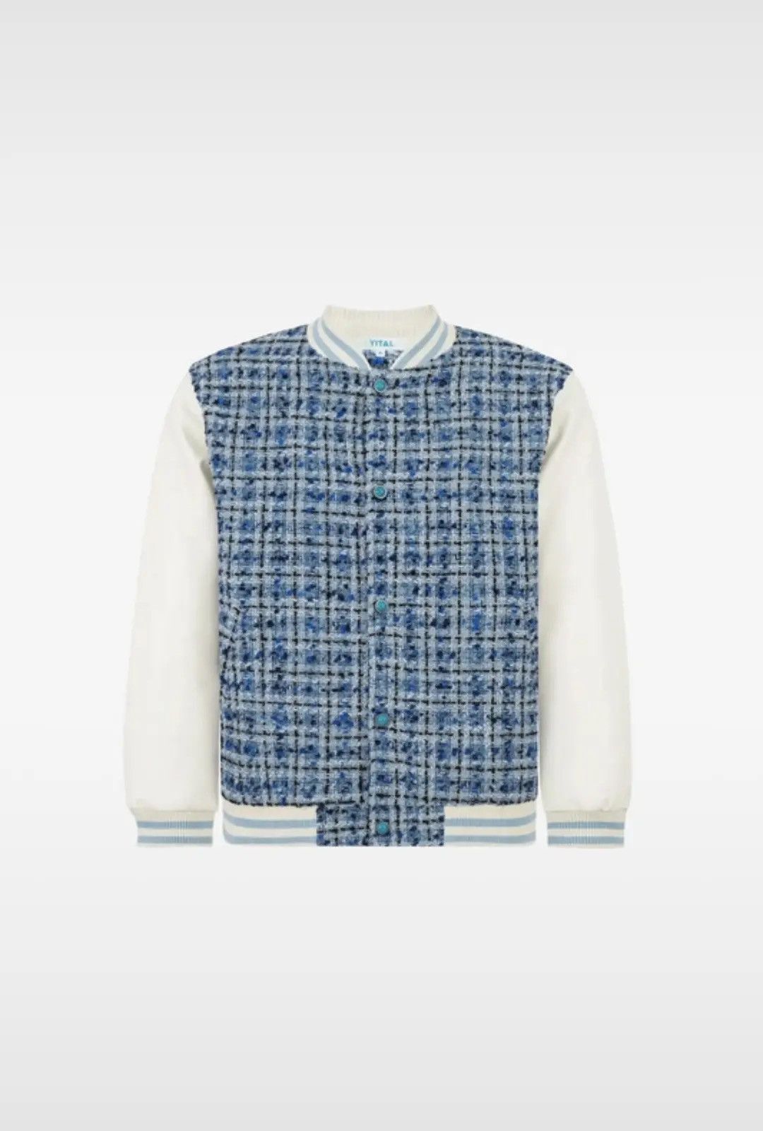 YITAI YITAI Marine Tweed Varsity Jacket Size US M / EU 48-50 / 2 - 1 Thumbnail
