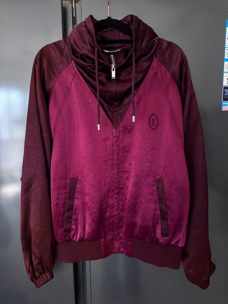 Saint Laurent Paris Saint Laurent Paris Saint Laurent Burgundy Jacket for Sale Size US M / EU 48-50 / 2 - 1 Thumbnail