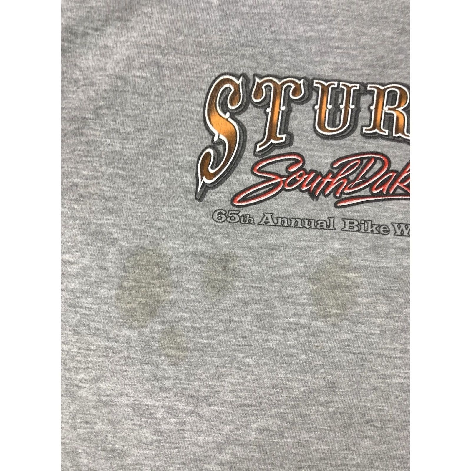 Vintage VINTAGE Sturgis Bike Week 2005 Graphic T-shirt Men Large Gray Motorcycle Shirt Size US L / EU 52-54 / 3 - 4 Thumbnail