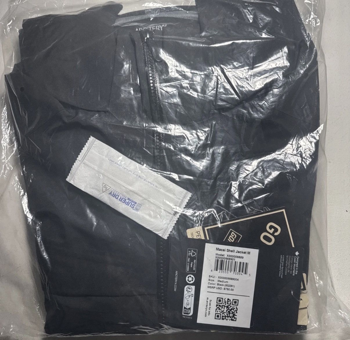Arc'teryx Arc'teryx Macai Shell Jacket - Men's M, Black *NEW* Size US M / EU 48-50 / 2 - 2 Thumbnail