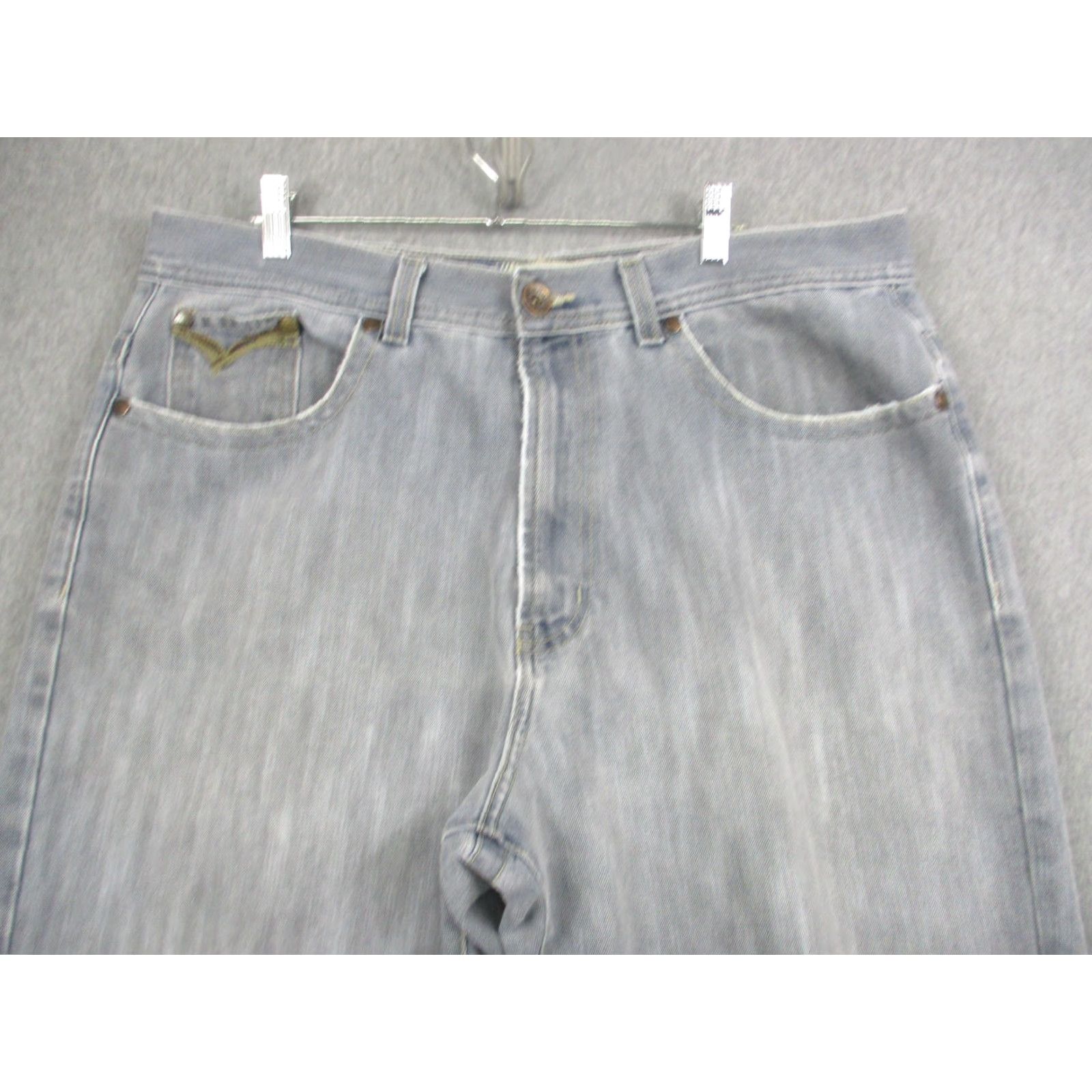 Jordan Craig Jordan Craig Jeans Mens 40x32 Gray Loose Fit Light Wash Denim Straight Leg Size US 40 / EU 56 - 2 Thumbnail