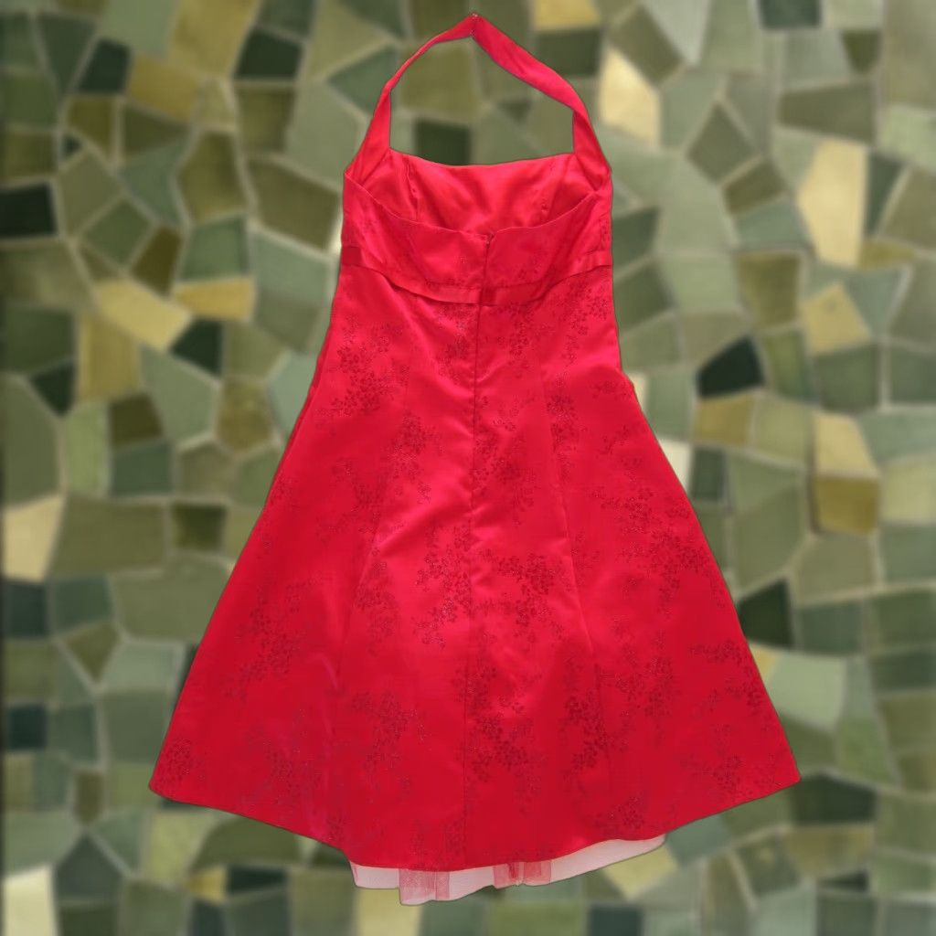 Vintage Vtg Zum Zum Niki Livas Red Satin Floral Halter Dress 9-10 Woman Vintage Niki Livas Red Satin Floral Halter Dress 9-10 Womens Size M / US 6-8 / IT 42-44 - 1 Thumbnail