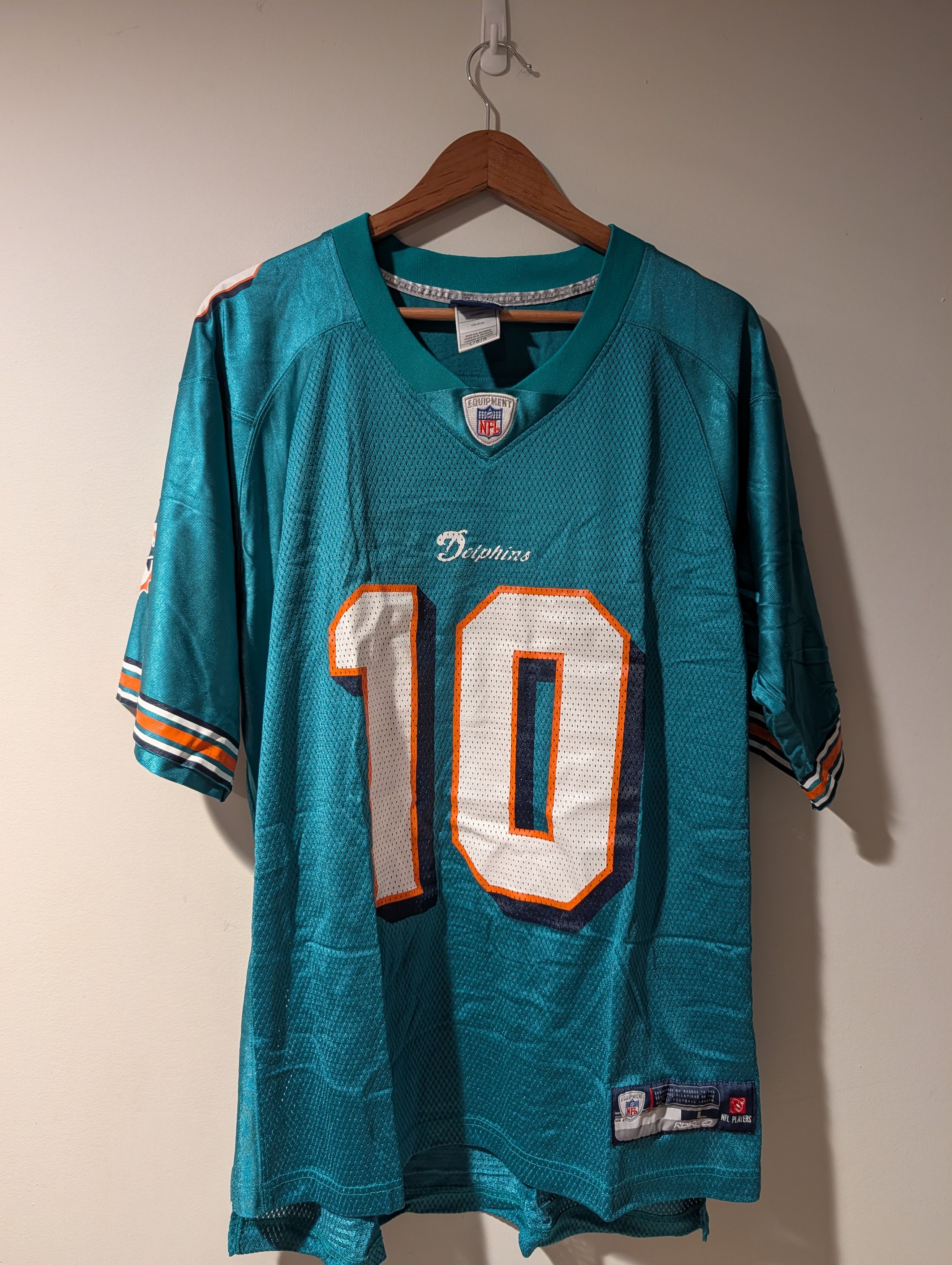 NFL Reebok NFL Equipment Chad Pennington Miami Dolphins Jersey Size US L / EU 52-54 / 3 - 4 Thumbnail