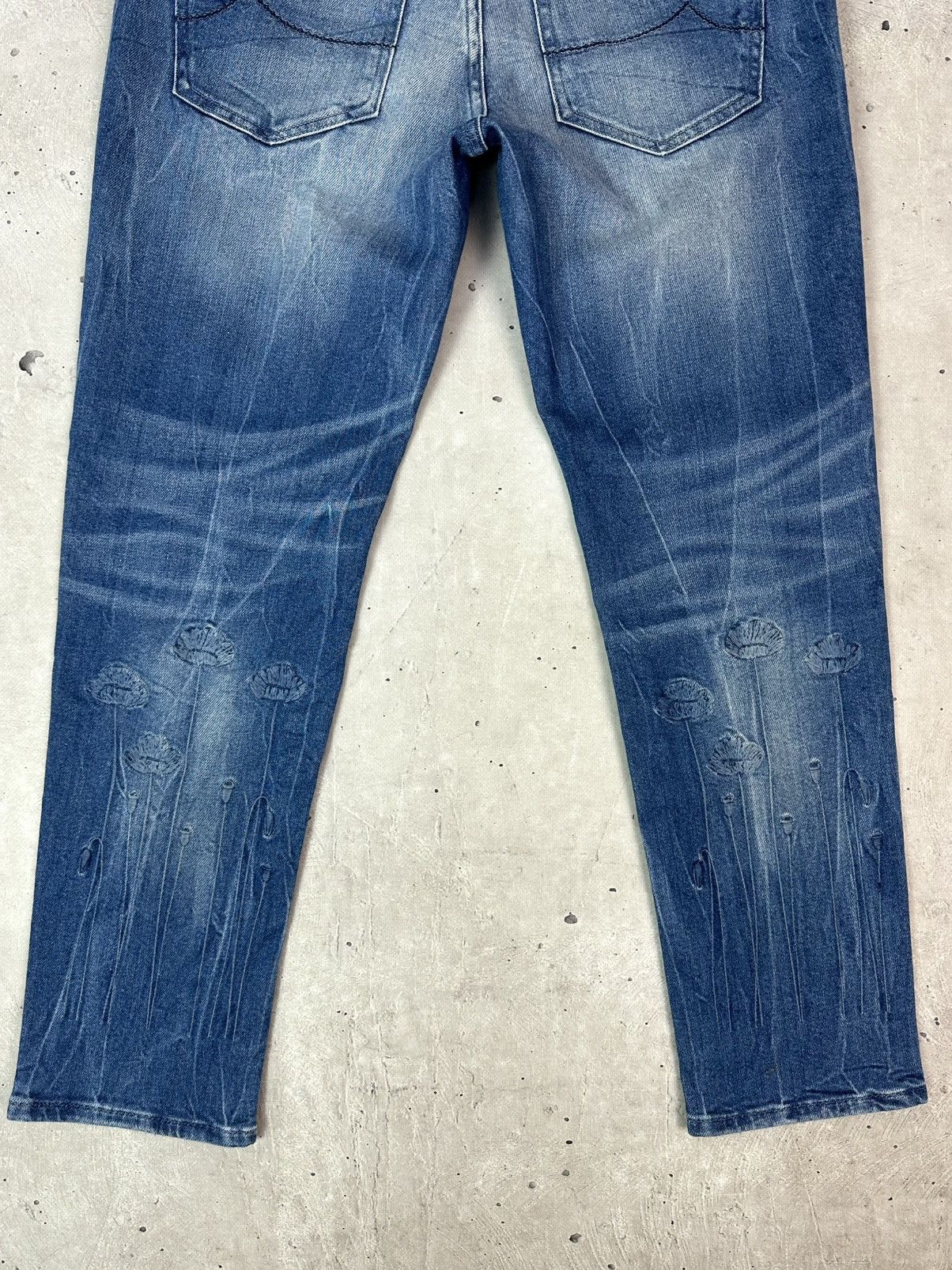 Jacob Cohen Jacob Cohen Karen Handmade Embroidered Floral Blue Jeans Size 30" / US 8 / IT 44 - 11 Thumbnail