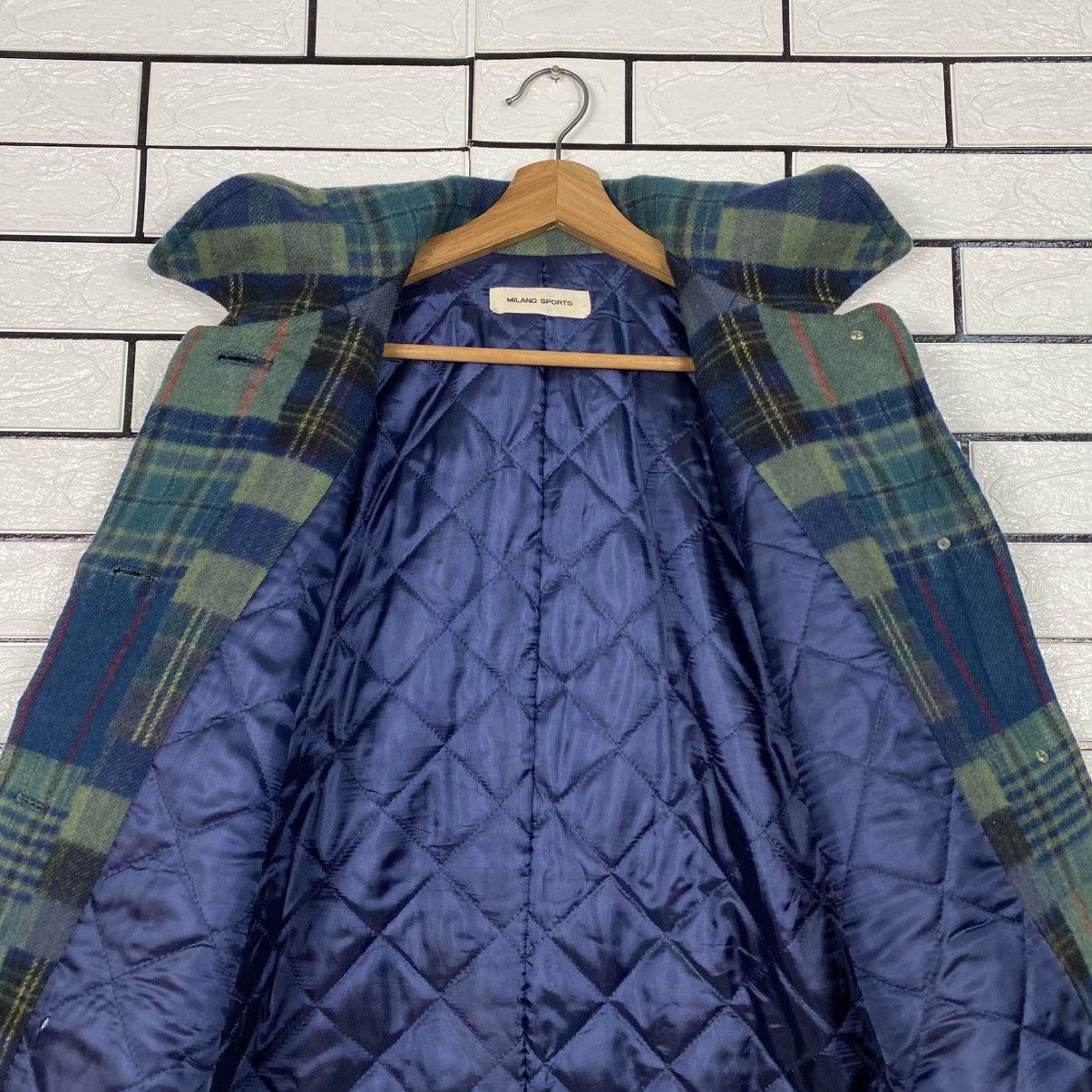 Issey Miyake 📌Vintage Wool Jacket Tartan Design Milano Sports Size US M / EU 48-50 / 2 - 15 Thumbnail