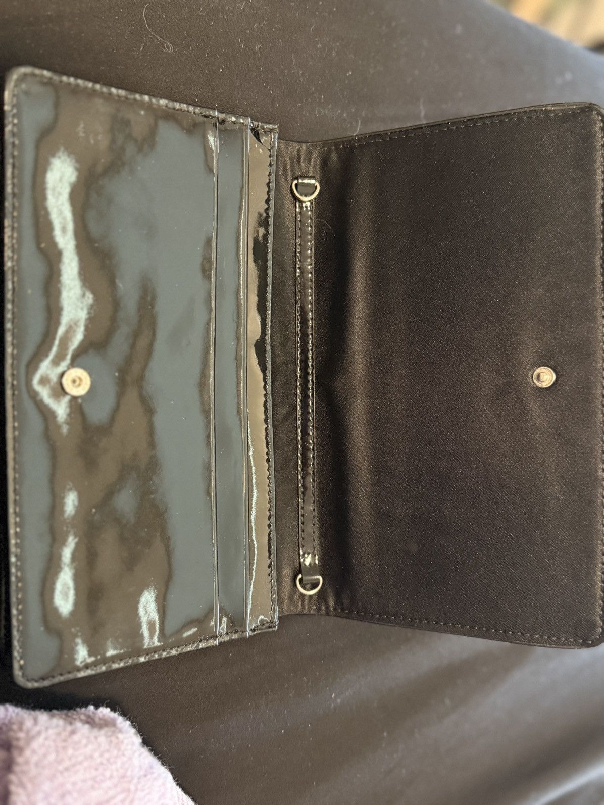 Coach Coach Signature Gray and Black Jacquard Snap Clutch Size ONE SIZE - 2 Thumbnail