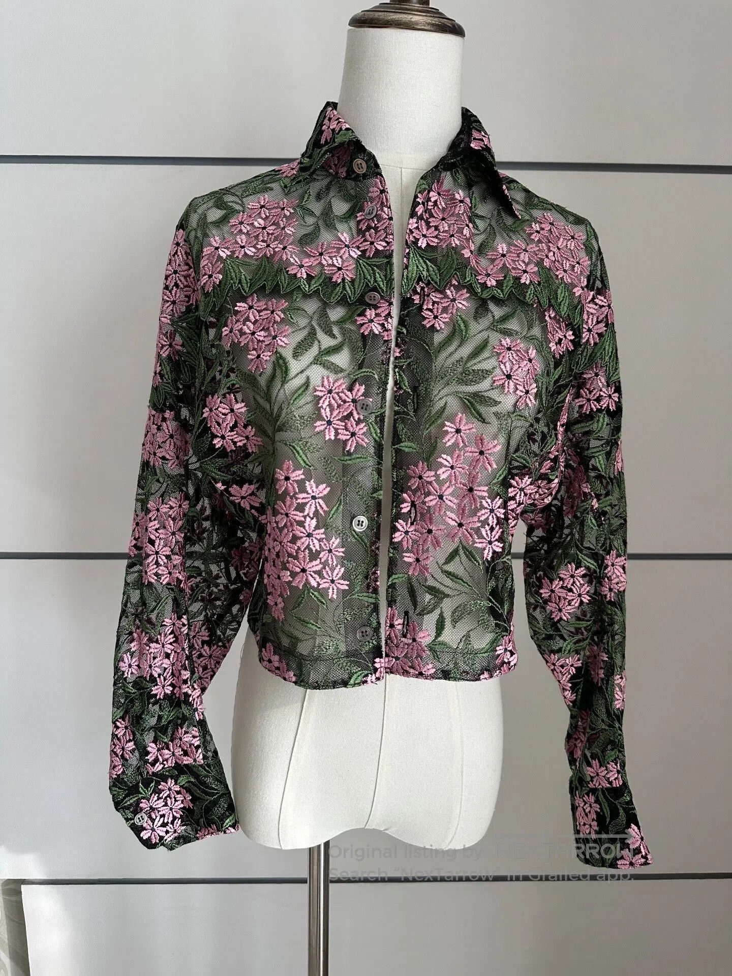 Junya Watanabe Junya Watanabe Floral Embroidered Shirt. Size S / US 4 / IT 40 - 1 Thumbnail