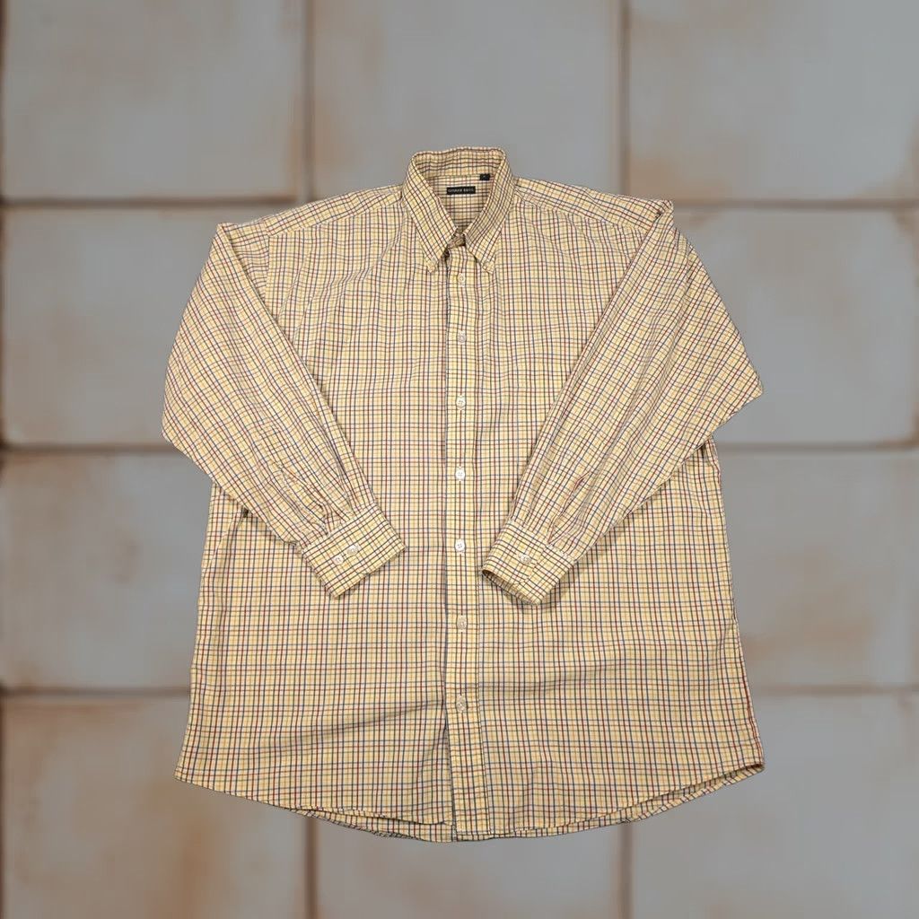 Vintage Gitman Bros Shirt Mens Large Yellow Plaid Button-Down Long Sleeve Made USA Size US L / EU 52-54 / 3 - 1 Thumbnail