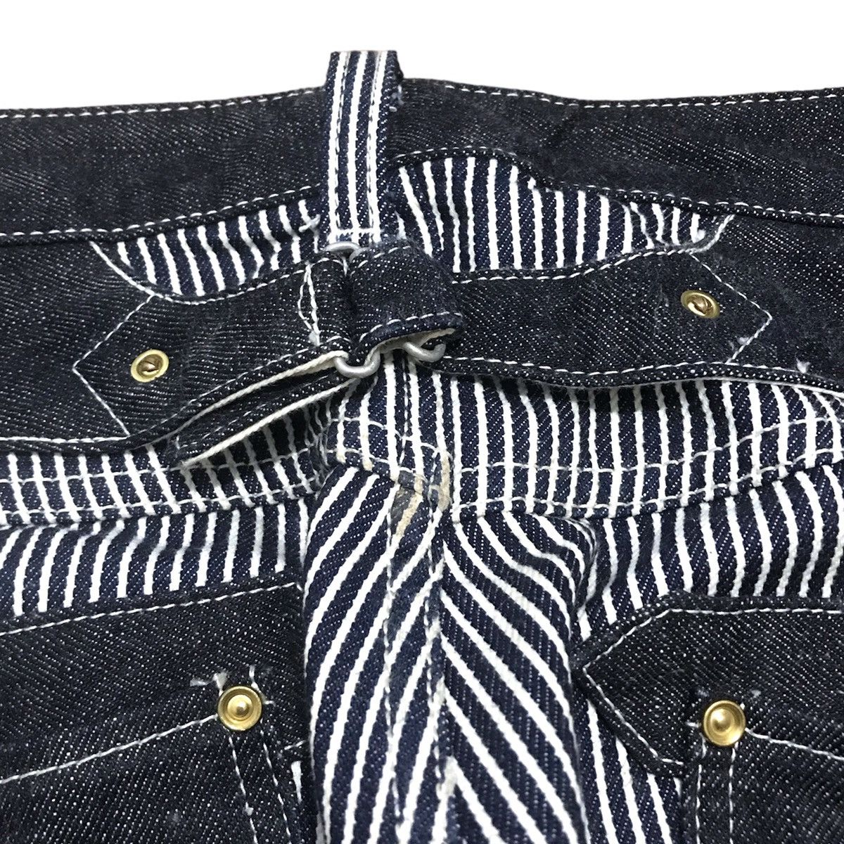 Vanson Leathers × Vintage Vanson Leather Carpenter Hickory Stripe Pants Size US 30 / EU 46 - 4 Thumbnail