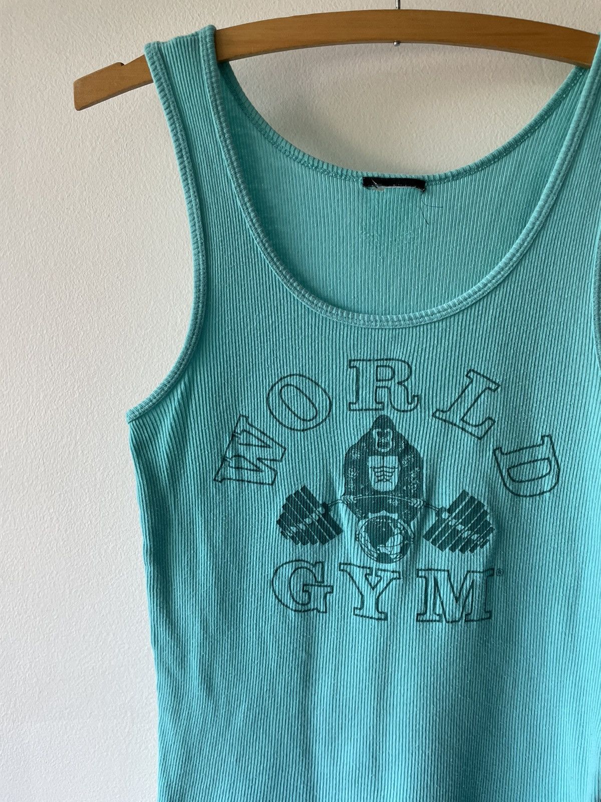 Vintage Vintage World Gym Teal Muscle Tank top Size S / US 4 / IT 40 - 2 Thumbnail