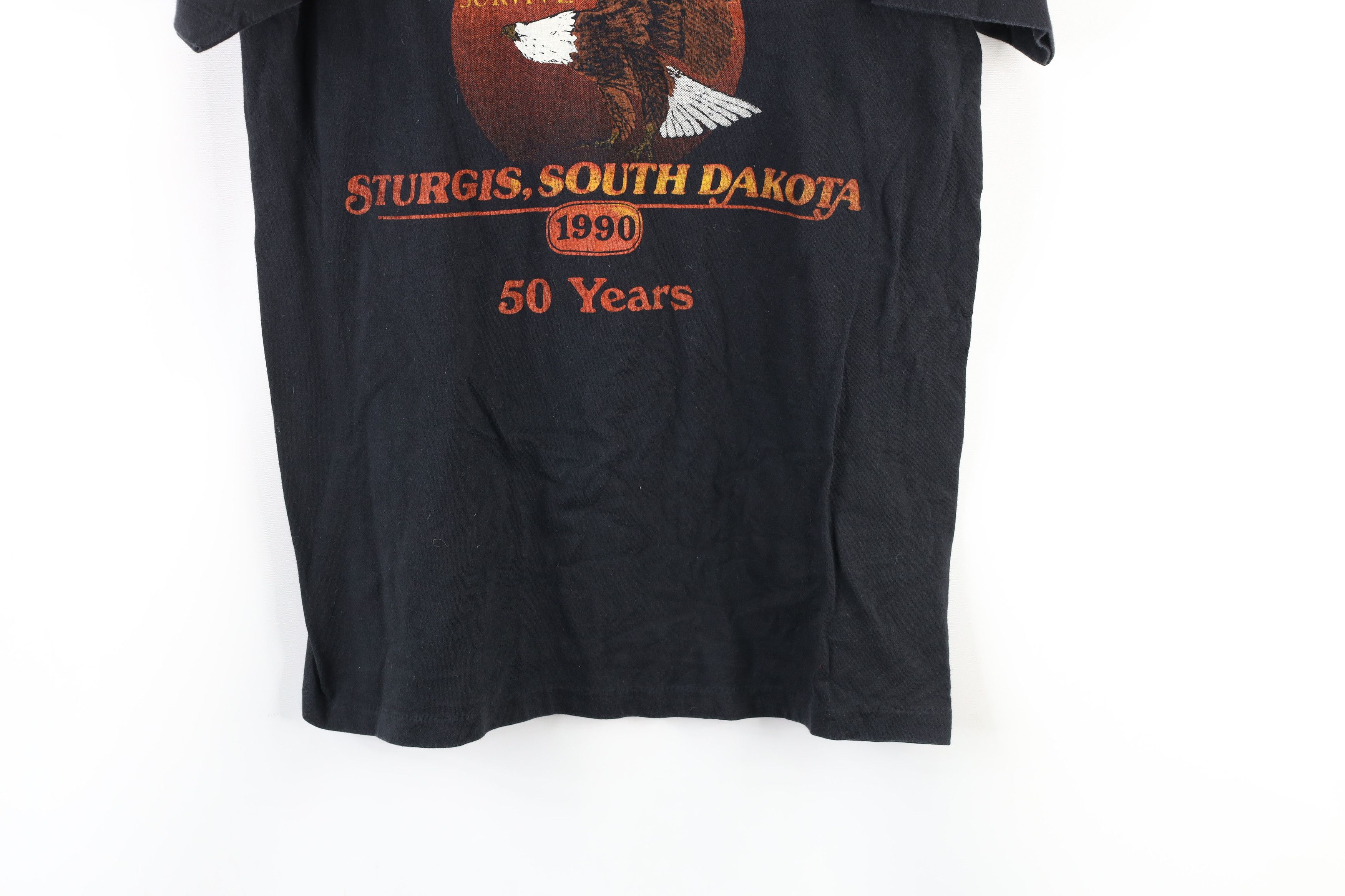 Vintage Vintage 90s 50th Anniversary Sturgis Bike Rally T-Shirt USA Size US L / EU 52-54 / 3 - 3 Thumbnail