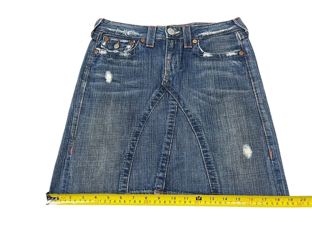 True Religion Vintage True Religion Distressed Mini Skirt Streetwear Size 26" / US 2 / IT 38 - 6 Thumbnail
