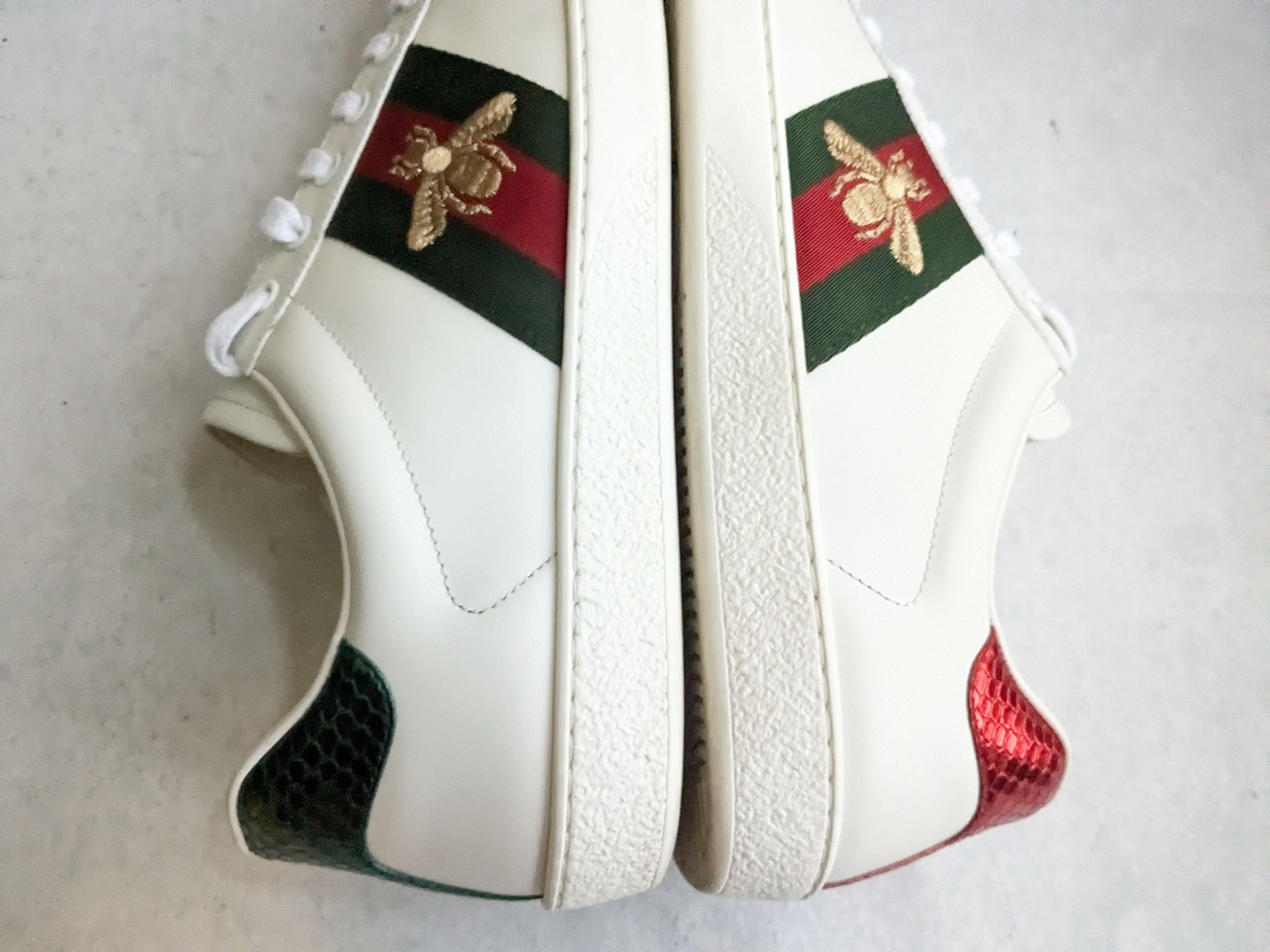 Gucci Gucci Ace Sneakers Bee White 9.5 Low Tops Size US 9.5 / EU 42-43 - 6 Thumbnail