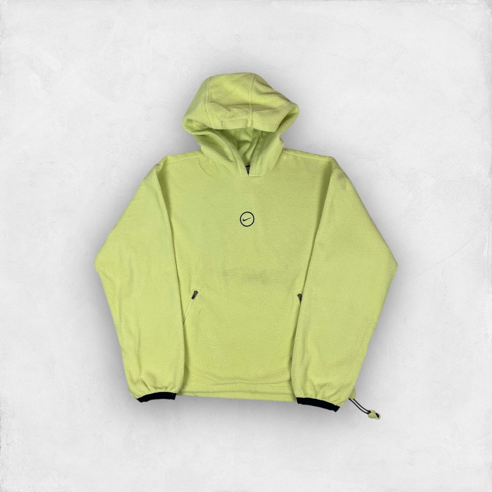 Nike × Vintage Nike Women's Lime Spellout Fleece Pullover Hoodie M (8-10) Size M / US 6-8 / IT 42-44 - 1 Thumbnail