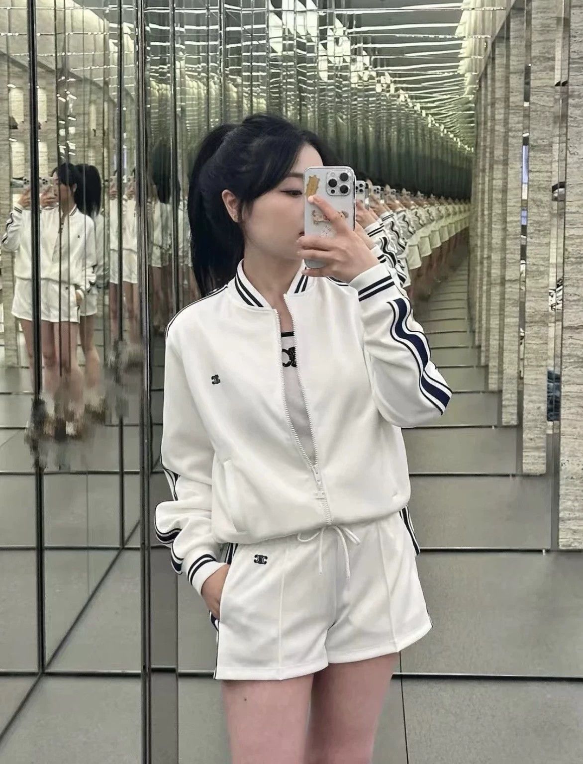 Celine Celine 99 New White & Blue Stripe M Jacket Size M / US 6-8 / IT 42-44 - 6 Thumbnail