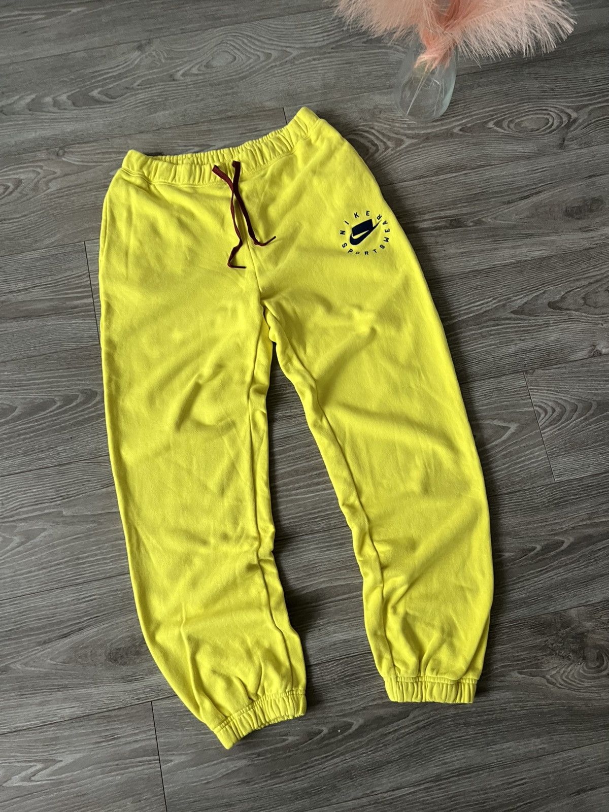 Nike ‼️Nike Sportswear NSW 253 Yellow Cotton Joggers‼️ Size US 32 / EU 48 - 6 Thumbnail