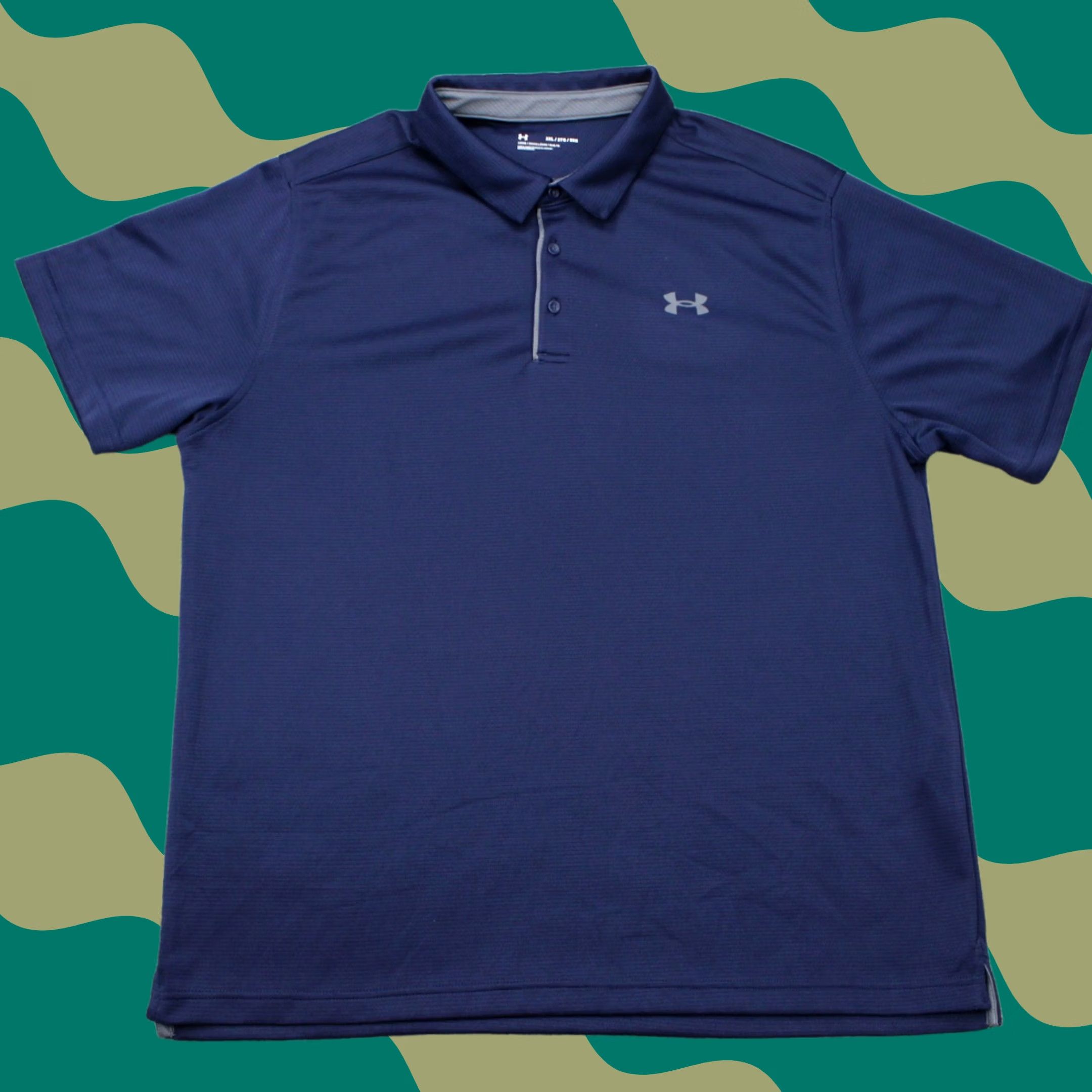 Under Armour Under Armour Polo Shirt Men 2XL Blue Short Sleeve HeatGear Regular Fit Polo Mens Blue Shirt Size US XXL / EU 58 / 5 - 1 Thumbnail