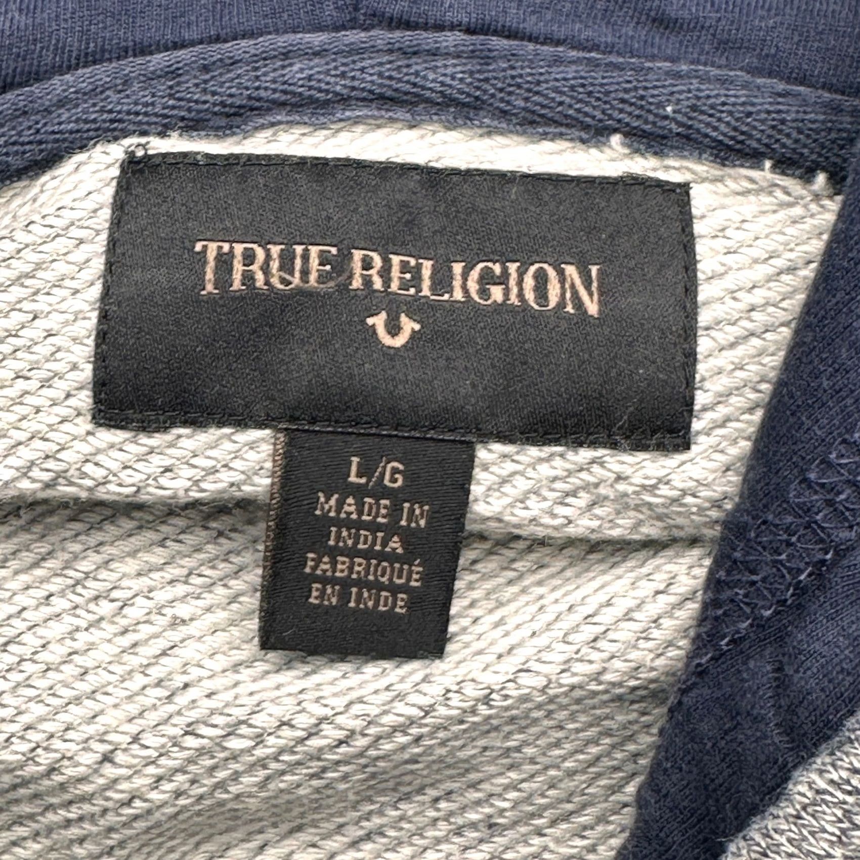 True Religion True Religion Zip Hoodie Sweatshirt Jacket Mens Large Gray Size US L / EU 52-54 / 3 - 3 Thumbnail