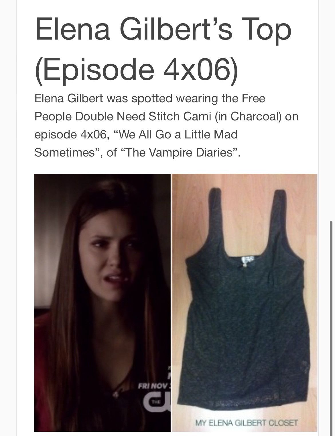 Free People × Vintage Free people mesh cami top ASO Elena Gilbert ALT Size M / US 6-8 / IT 42-44 - 6 Thumbnail