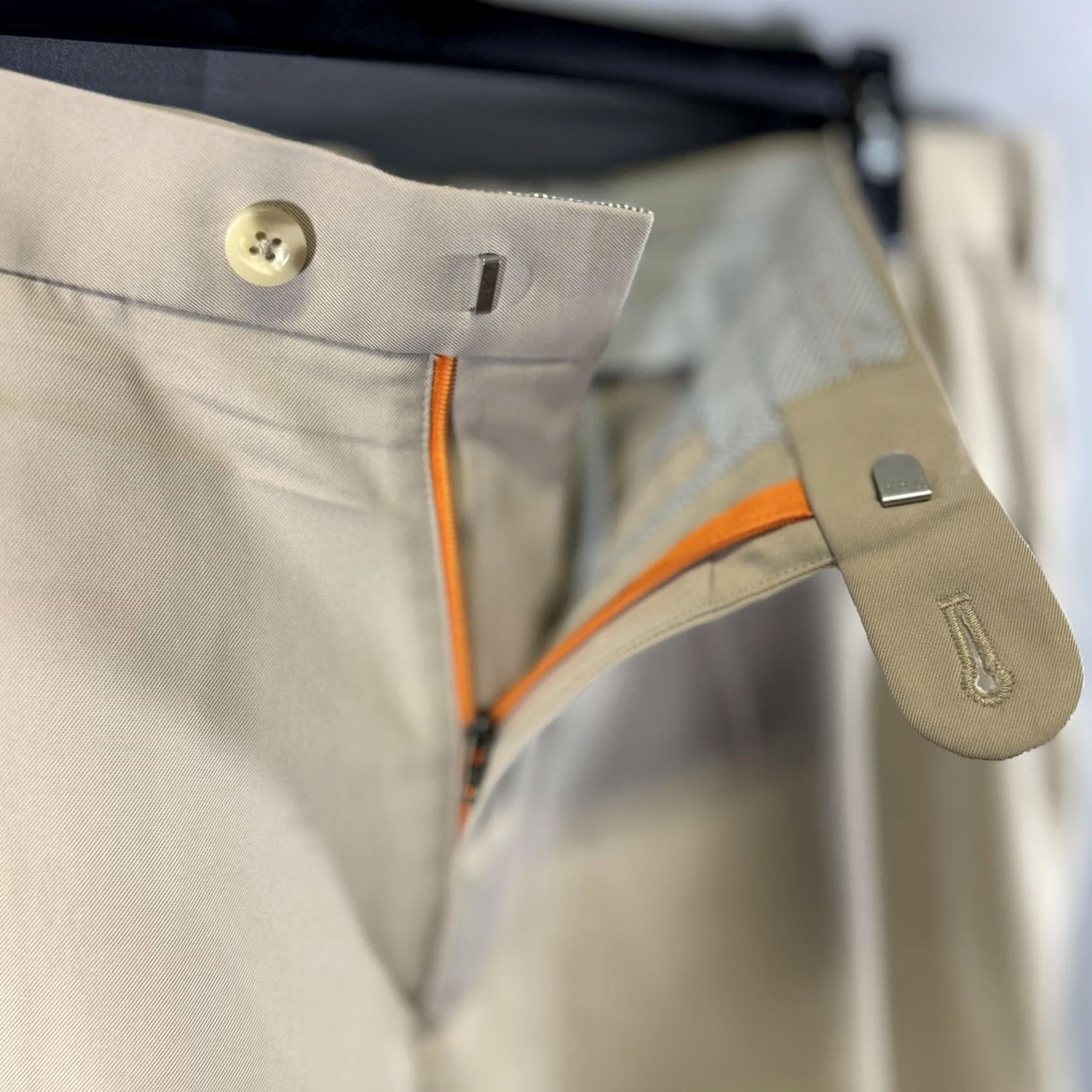 Peter Millar Peter Millar Crown Sport Pants Mens 35x30 Beige Flat Front Dress Golf Casual Size US 35 - 4 Thumbnail