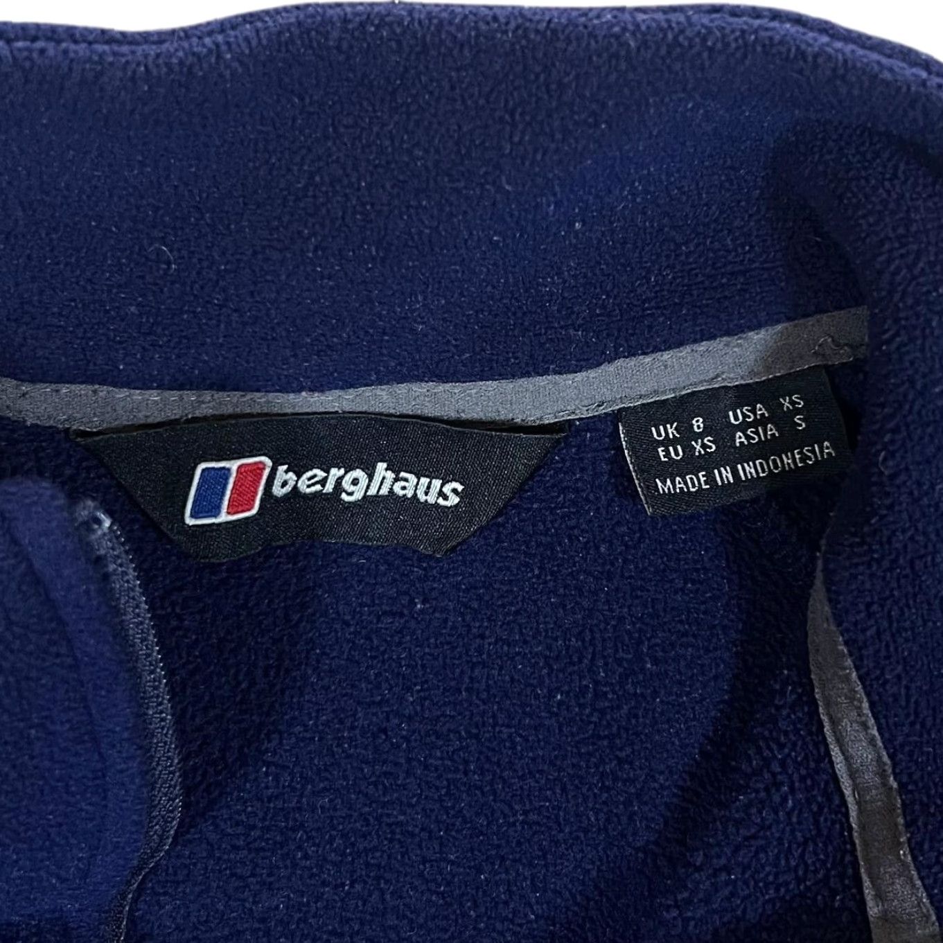 Berghaus Berghaus Sweatshirt 1/4 Zip Fleece Purple Blue Mini Sleeve Logo Women's UK 8 Pullover Size M / US 6-8 / IT 42-44 - 3 Thumbnail