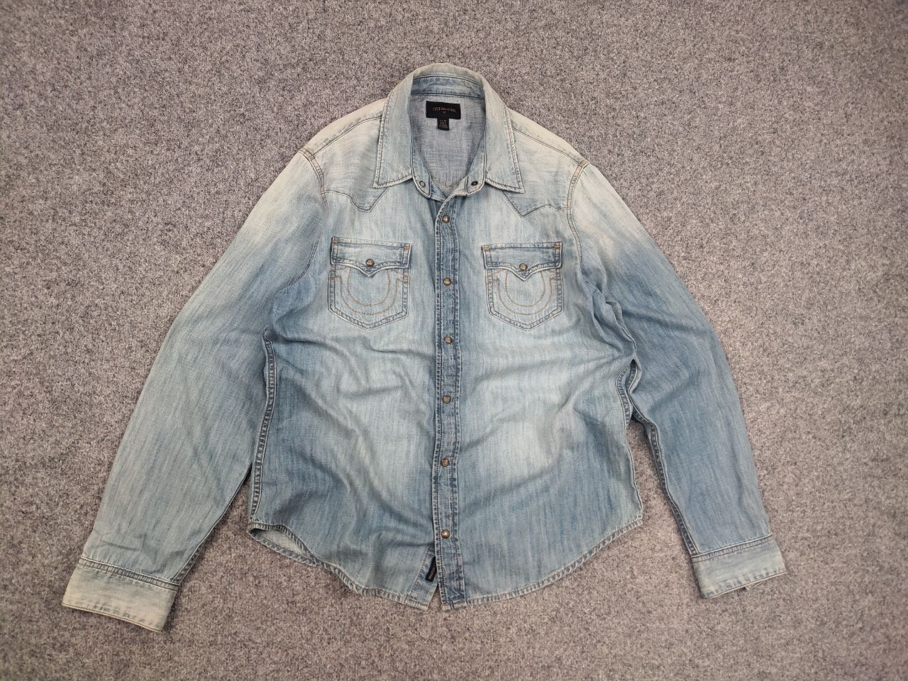 True Religion True Religion Vintage Core Jacket western denim faded shirt Size US XL / EU 56 / 4 - 1 Thumbnail
