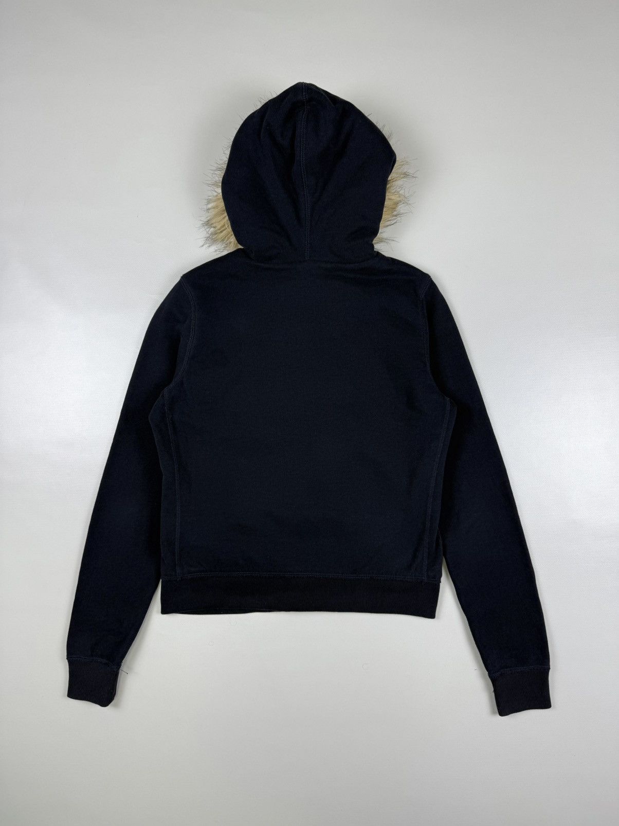 Abercrombie & Fitch Vintage Y2K Abercrombie&Fitch Women’s Fur Hood Zip Hoodie Size L / US 10 / IT 46 - 6 Thumbnail