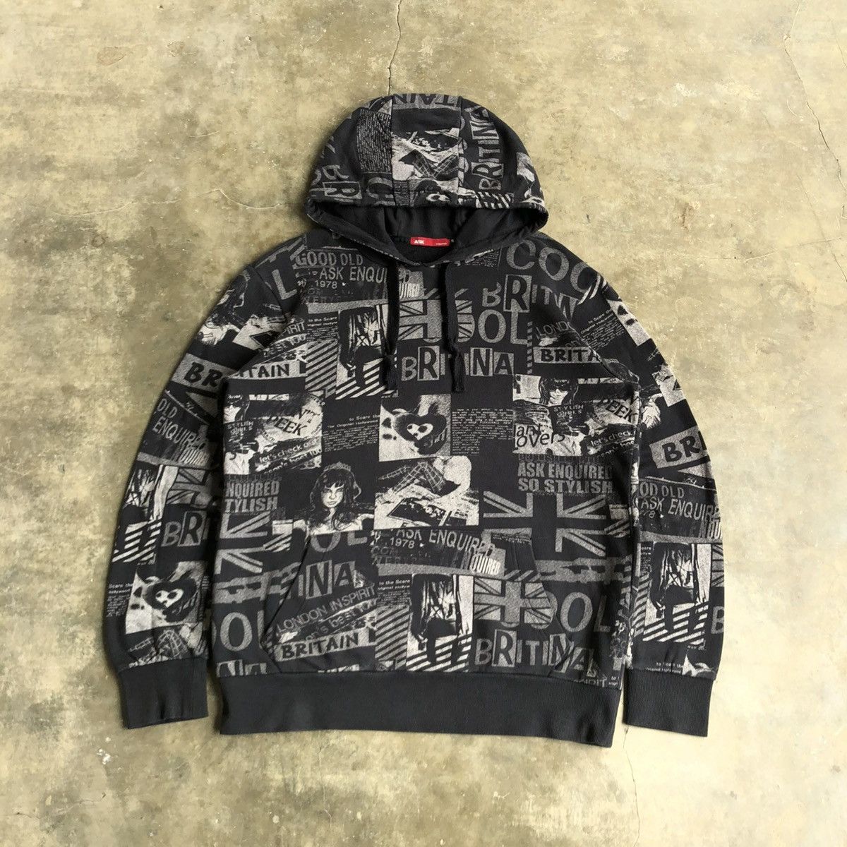 20471120 2000s Ask Enquired British England Poem Punk Style Hoodie Size US XL / EU 56 / 4 - 1 Thumbnail