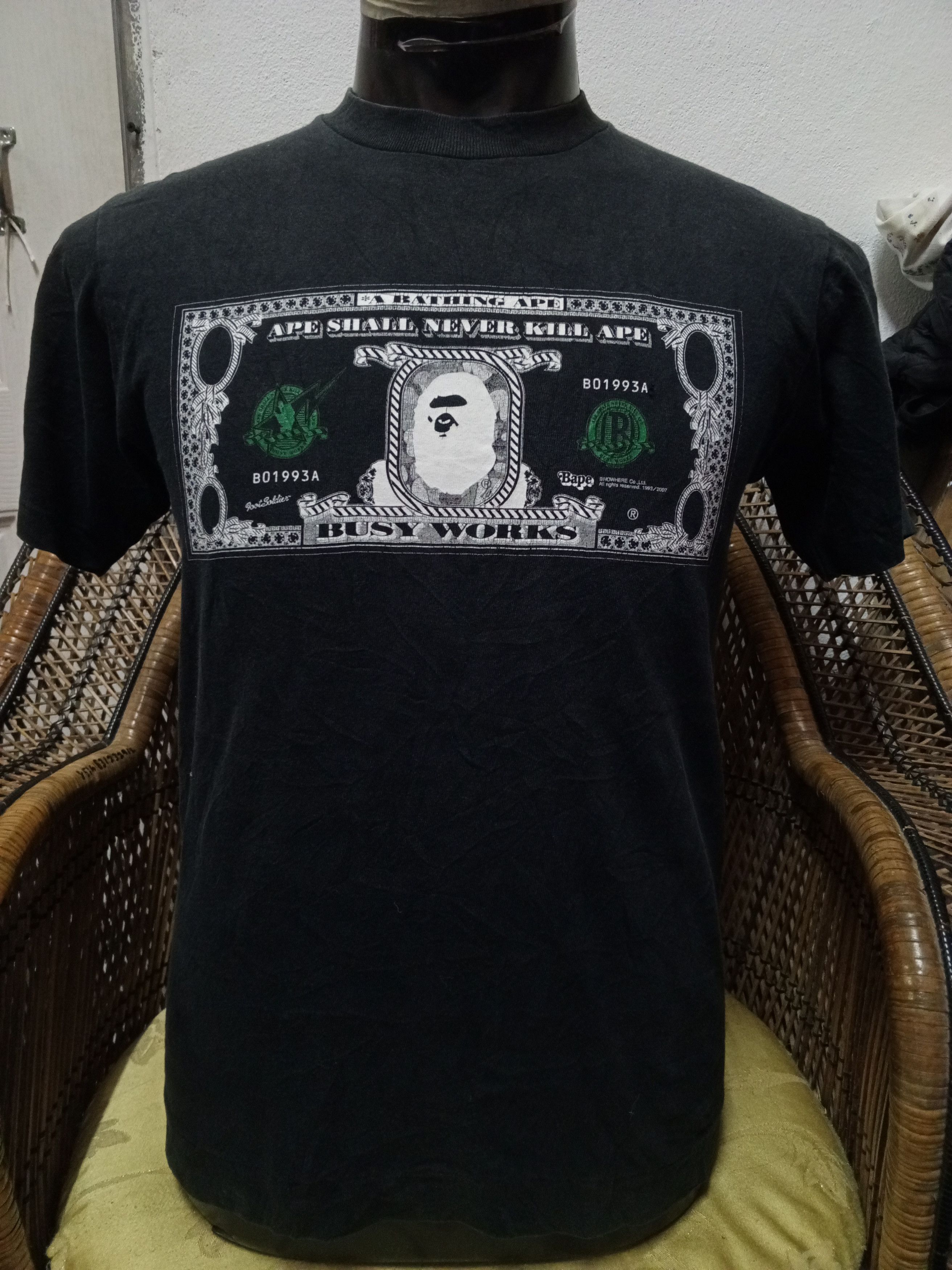 Bape A BATHING APE (APE SHALL NEVER KILL APE Size US S / EU 44-46 / 1 - 1 Thumbnail