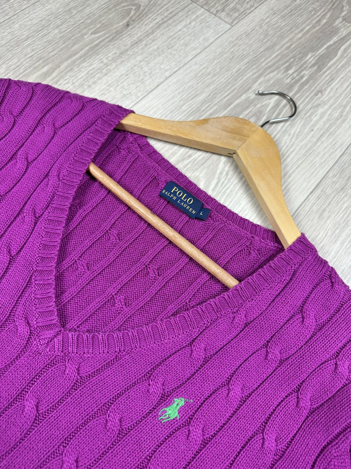 Polo Ralph Lauren × Ralph Lauren × Vintage Polo Ralph Lauren Knit V-neck Sweater Women’s Size L Size L / US 10 / IT 46 - 5 Thumbnail