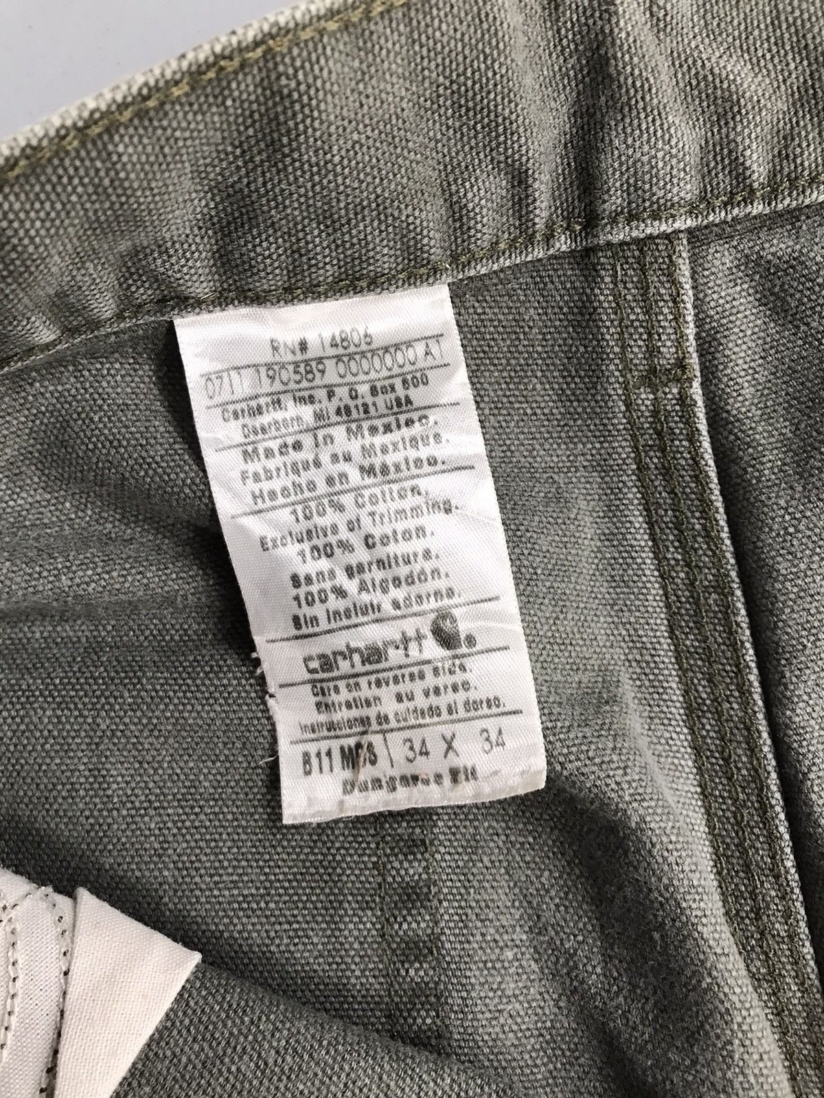 Carhartt Vintage faded Carhartt B11 mos carpenter denim Size US 36 / EU 52 - 8 Thumbnail