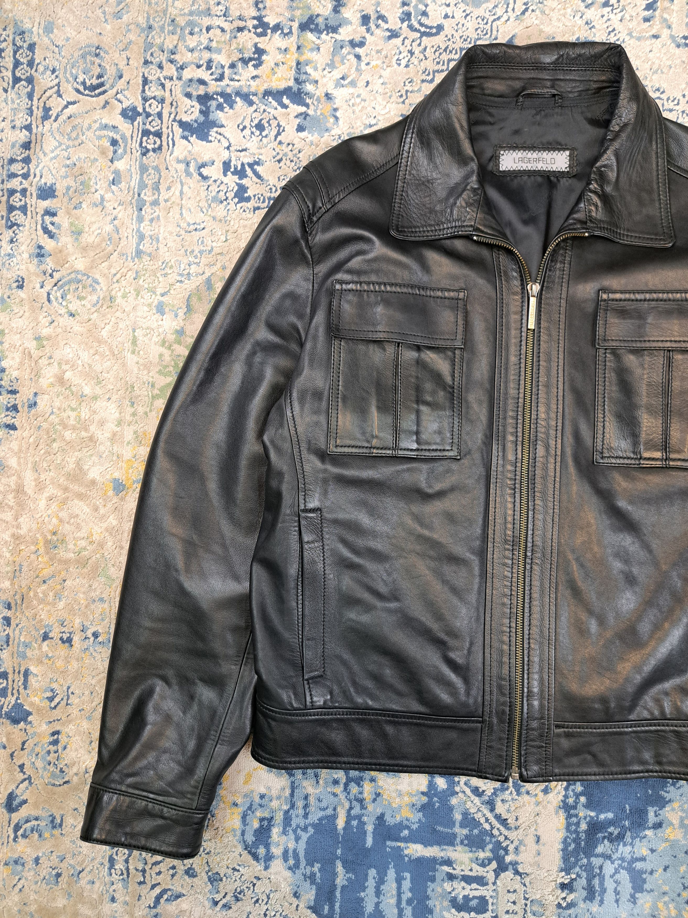 Karl Lagerfeld Lagerfeld High Quality Leather Jacket Designer Luxury Size US L / EU 52-54 / 3 - 4 Thumbnail