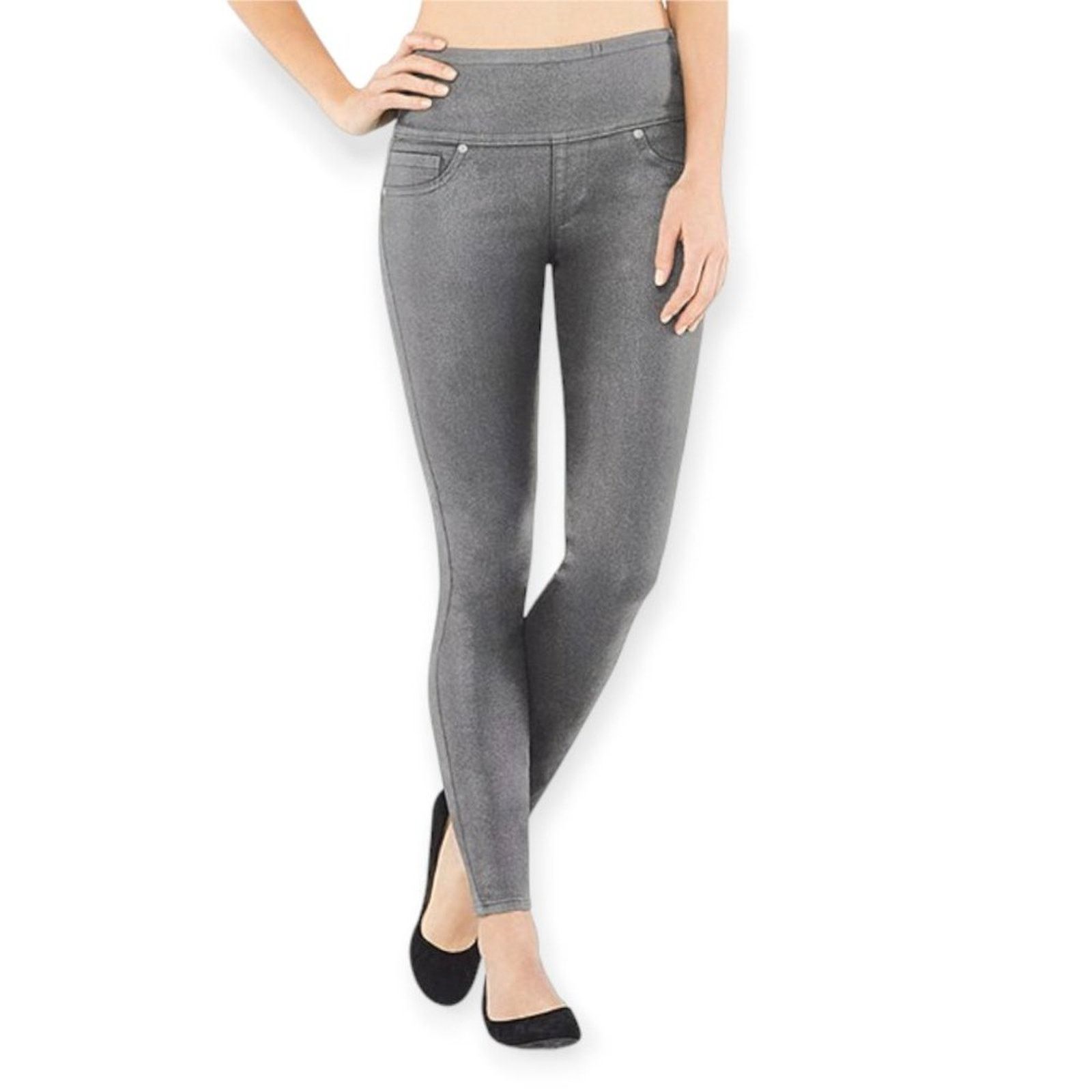 Spanx SPANX Solace Wax Denim Legging Pewter Gray Size L Size 28" / US 6 / IT 42 - 12 Thumbnail