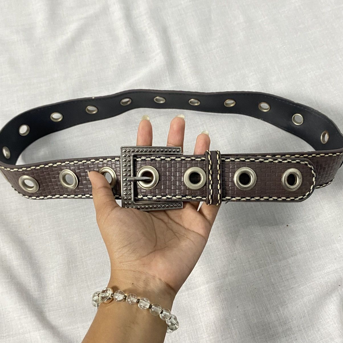 If Six Was Nine × Japanese Brand Studed croco brown belts Size ONE SIZE - 4 Thumbnail