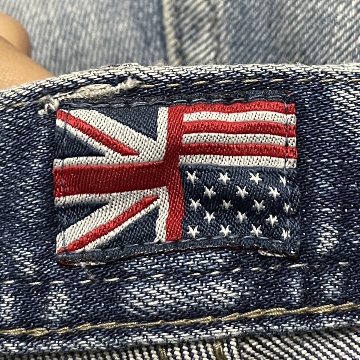 14th Addiction × Japanese Brand × Le Grande Bleu (L.G.B.) Rare Design Vintage Japanese Brand RPT Patchwork Jeans 1990s Size US 34 / EU 50 - 10 Thumbnail