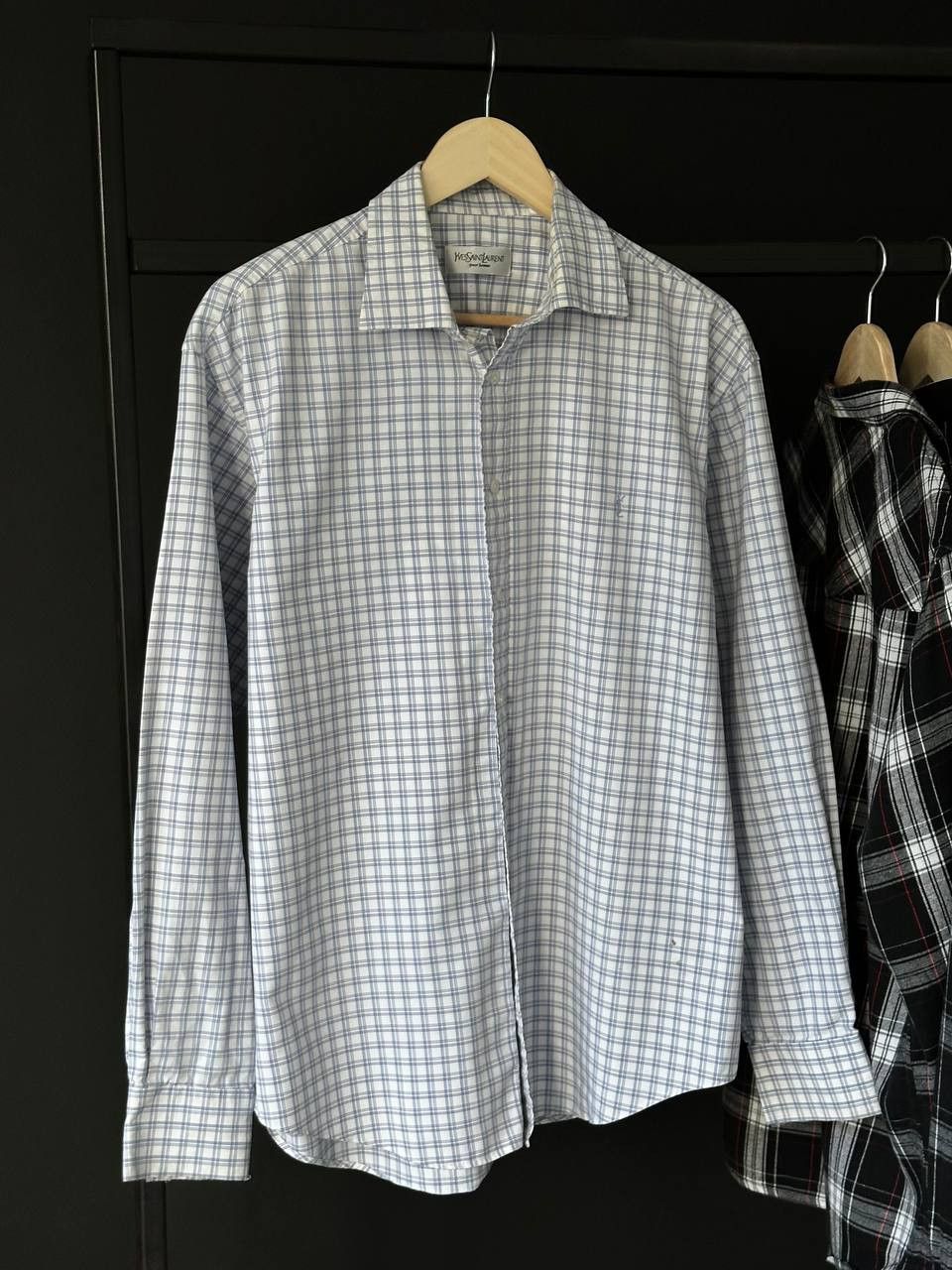 Vintage × Yves Saint Laurent Vintage YSL Yves Saint Laurent Check Shirt Size US XL / EU 56 / 4 - 2 Thumbnail