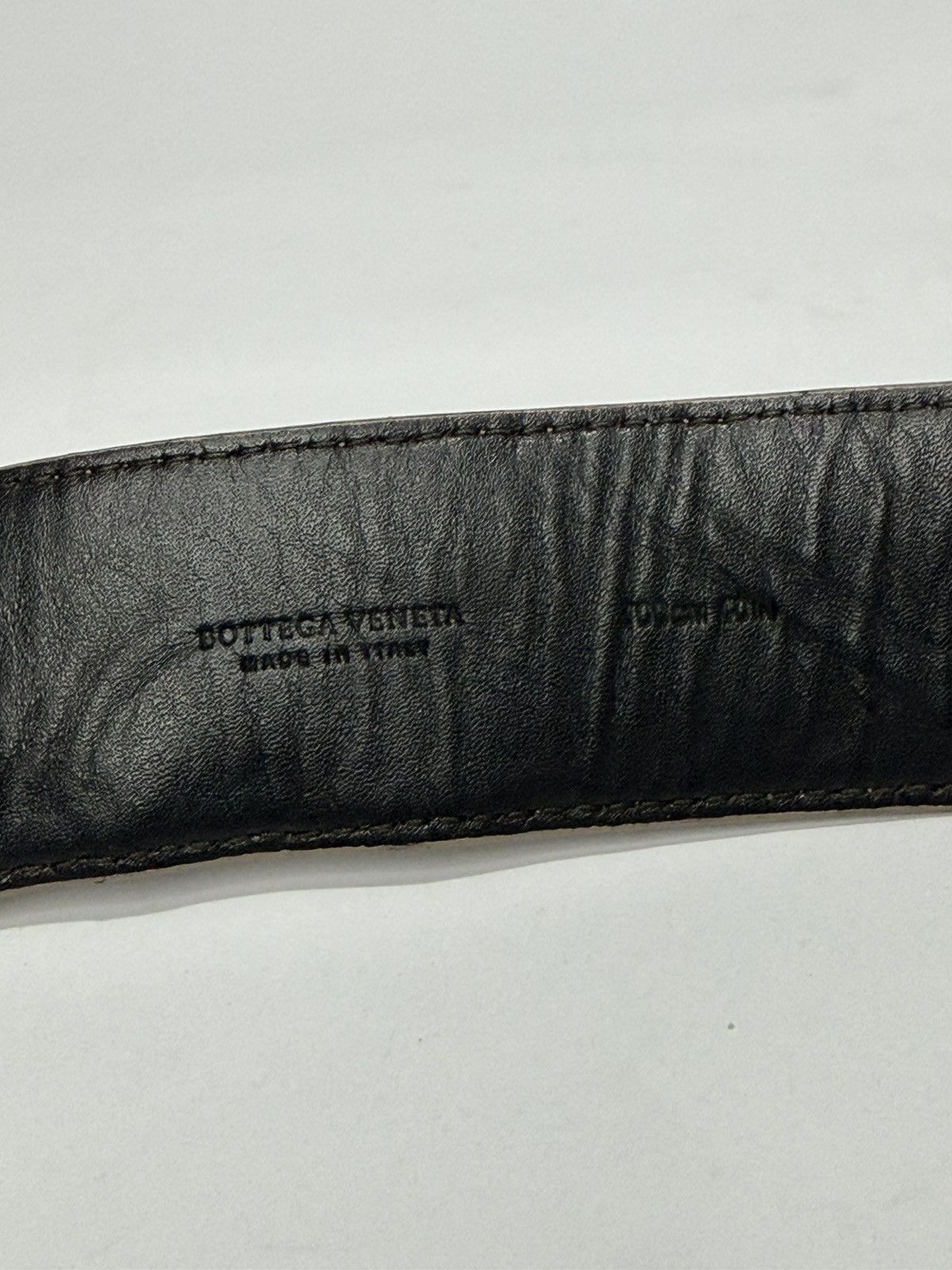 Bottega Veneta Bottega Veneta Black|BeigeLeather Intrecciato Woven Belt Size ONE SIZE - 4 Thumbnail