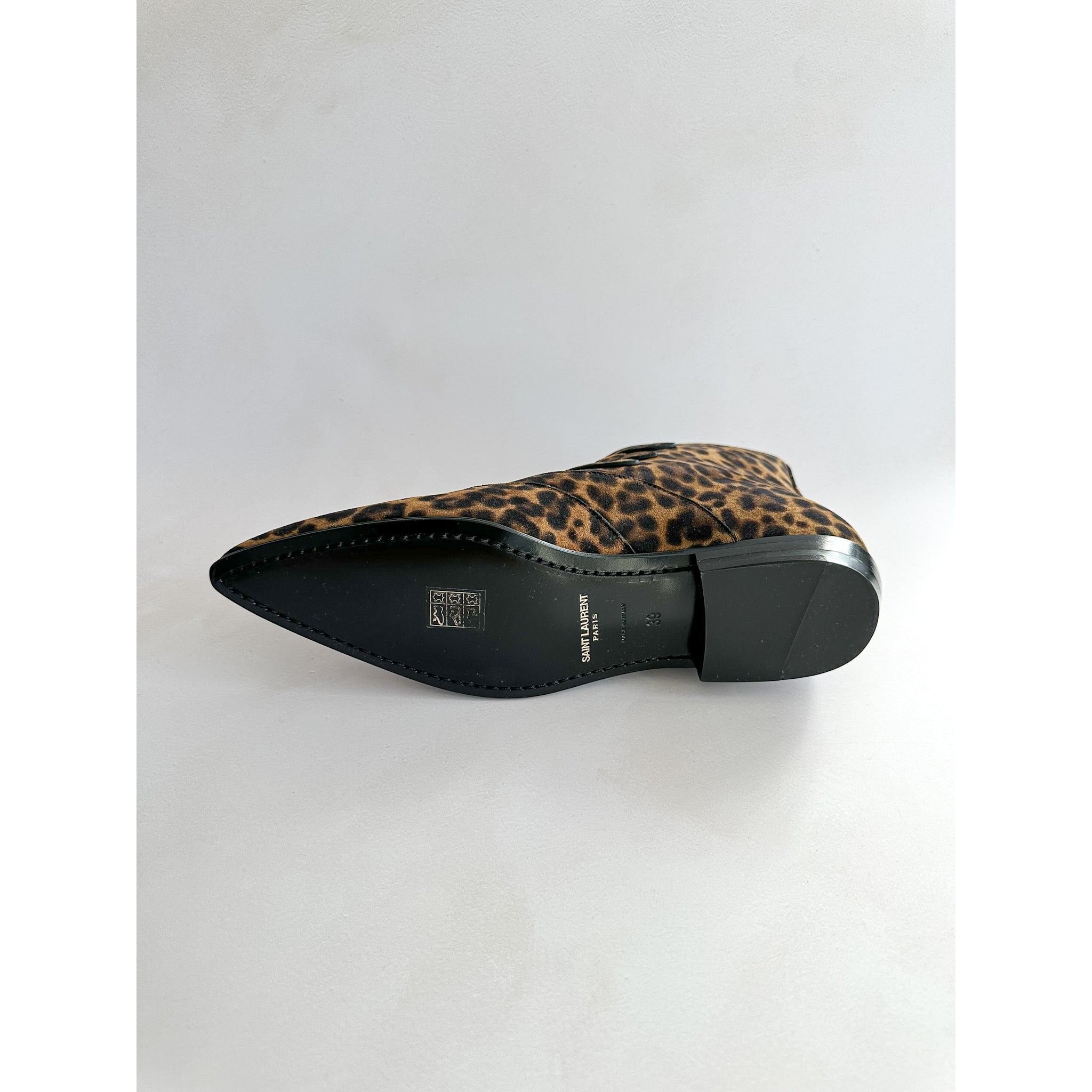 Saint Laurent Paris Saint Laurent Stan Boots in Leopard Print Suede Size US 6 / EU 39 - 7 Thumbnail