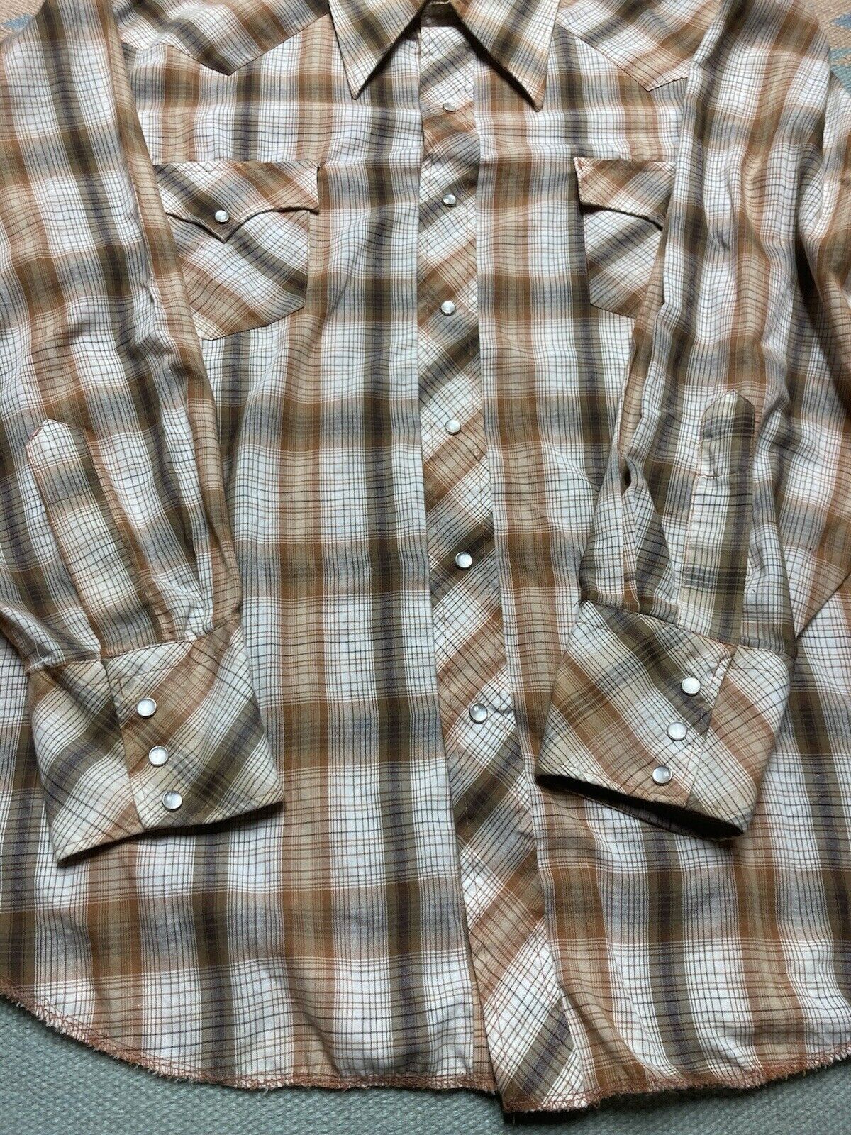 Vintage VTG Chute #1 Pearl snap shirt plaid western wear cowboy XL Size US XL / EU 56 / 4 - 2 Thumbnail
