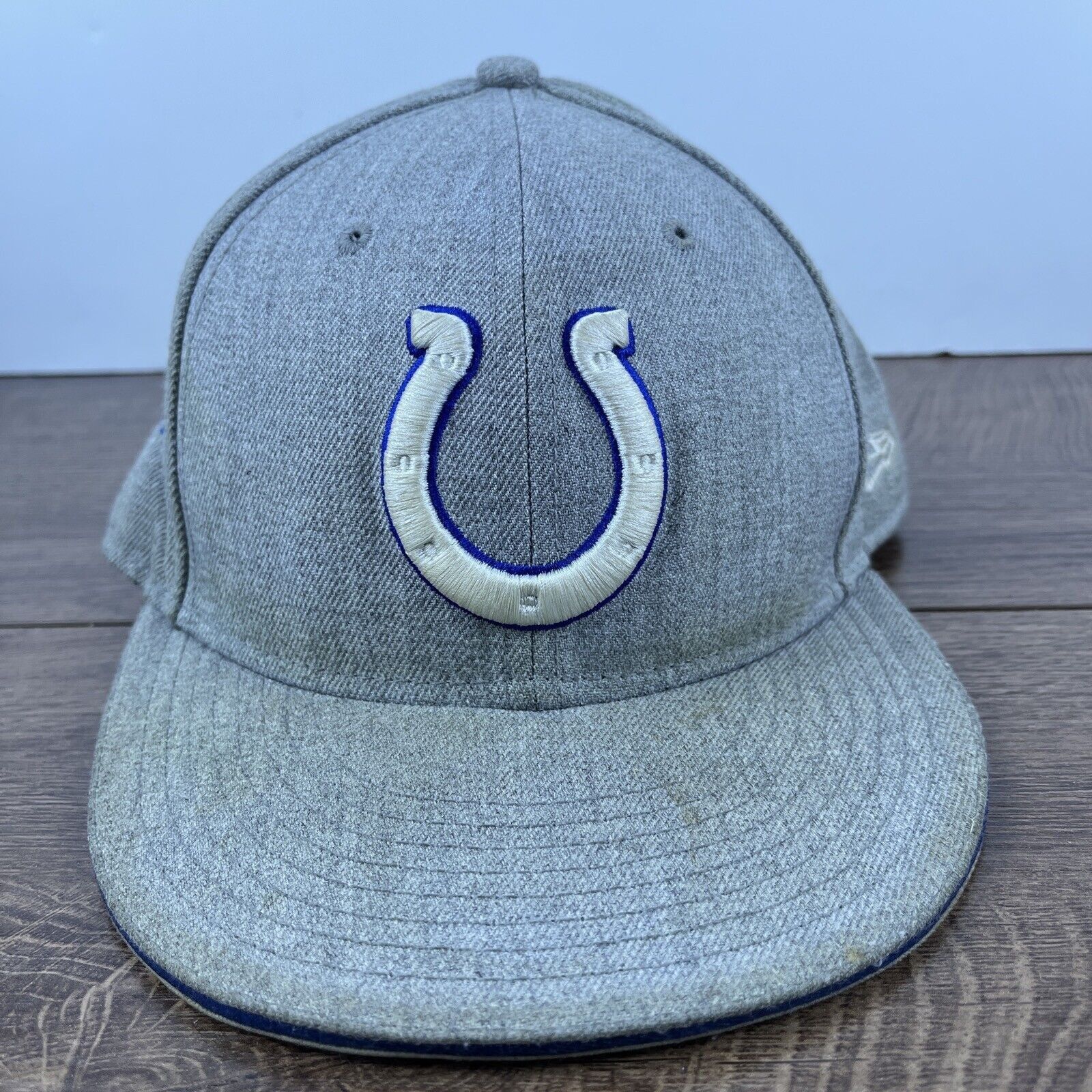 New Era Indianapolis Colts Hat New Era 9FIFTY Gray Snapback Hat Adju Size ONE SIZE - 1 Thumbnail